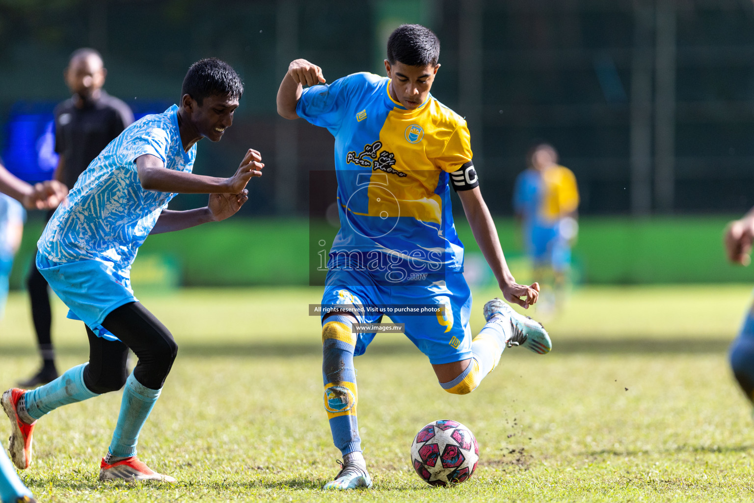 Day 2 of MILO Academy Championship 2023 (u14) was held in Henveyru Stadium Male', Maldives on 4th November 2023. Photos: Nausham Waheed / images.mv