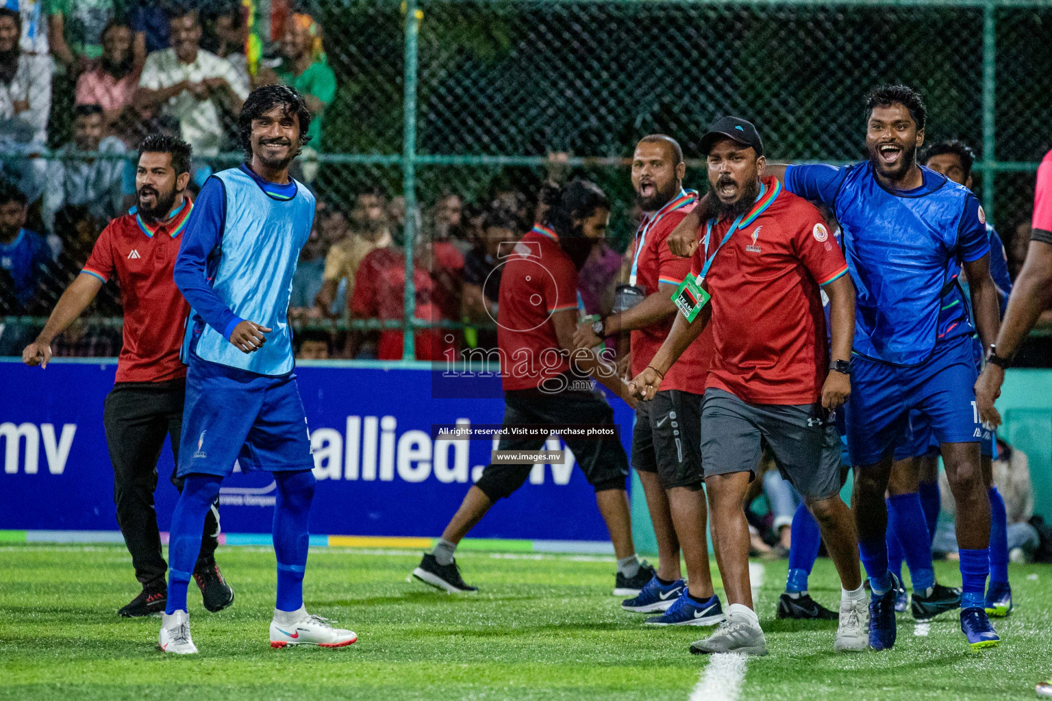 STO RC Vs Team Fenaka in the Quarter Finals of Club Maldives 2021 held in Hulhumale, Maldives on 13 December 2021. Photos: Shu Abdul Sattar / images.mv