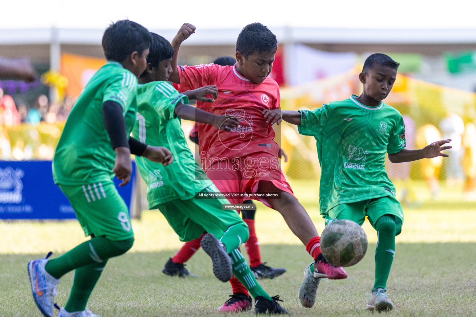 Day 3 of Nestle Kids Football Fiesta, held in Henveyru Football Stadium, Male', Maldives on Friday, 13th October 2023 Photos: Nausham Waheed/ images.mv