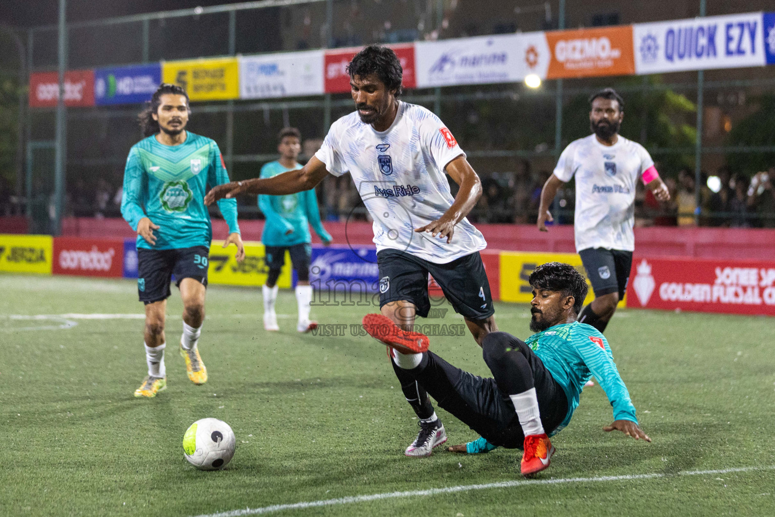 F Magoodhoo vs F Nilandhoo in Day 4 of Golden Futsal Challenge 2024 was held on Thursday, 18th January 2024, in Hulhumale', Maldives Photos: Nausham Waheed / images.mv