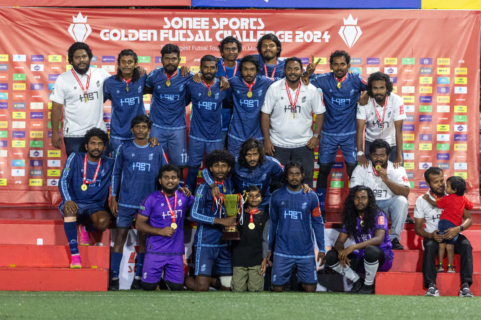 AA Bodufolhudhoo vs AA Mathiveri in Day 21 of Golden Futsal Challenge 2024 was held on Sunday , 4th February 2024 in Hulhumale', Maldives Photos: Nausham Waheed / images.mv