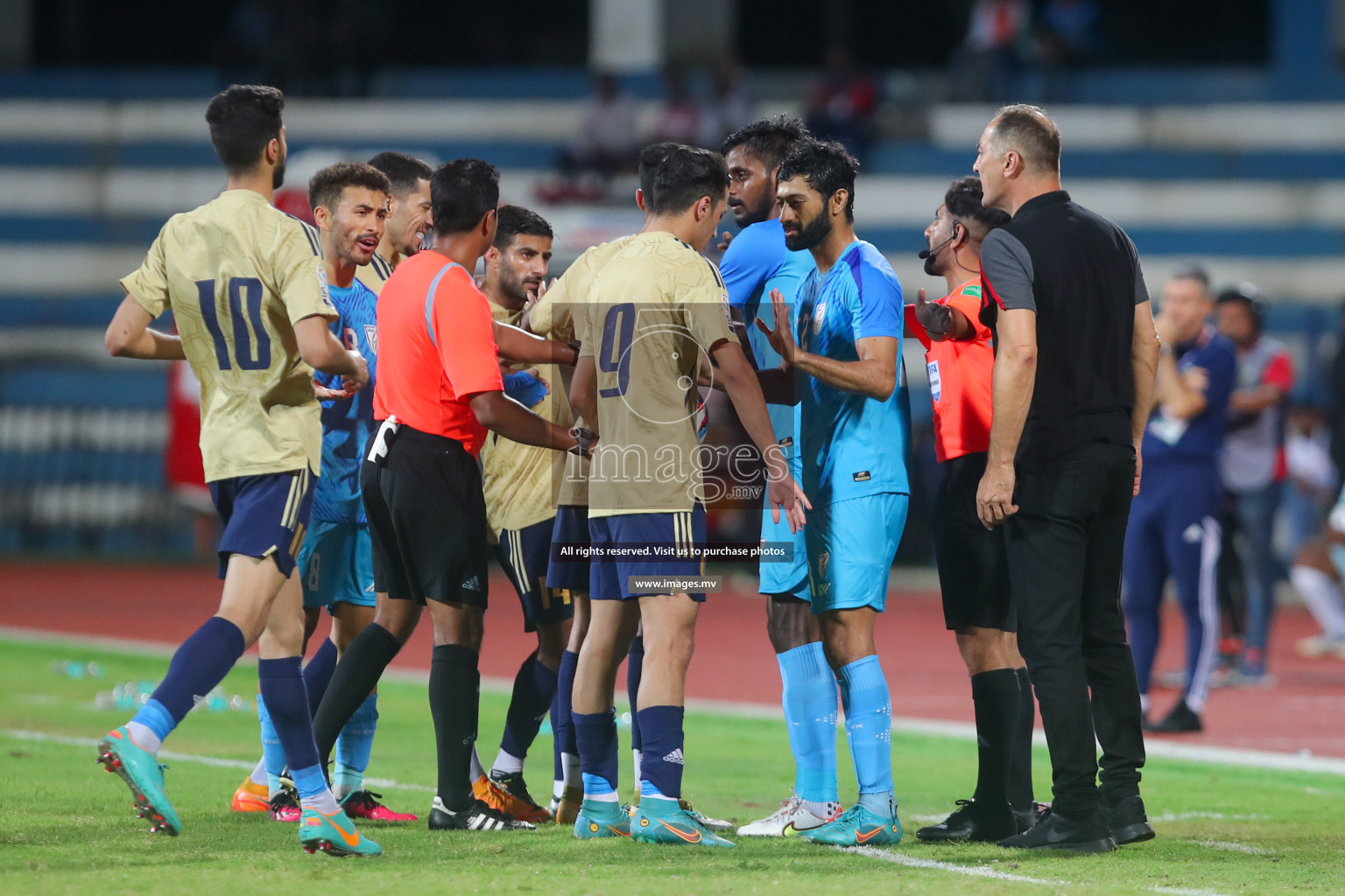 India vs Kuwait in SAFF Championship 2023 held in Sree Kanteerava Stadium, Bengaluru, India, on Tuesday, 27th June 2023. Photos: Nausham Waheed, Hassan Simah / images.mv