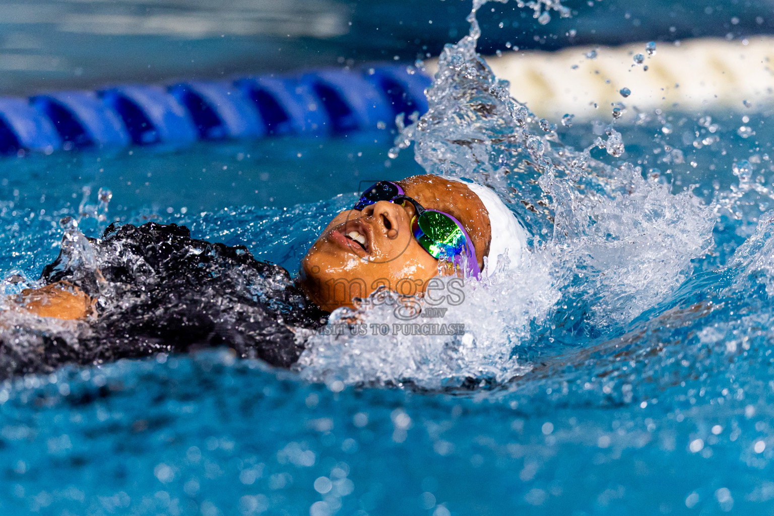Day 5 of 1st National Short Course Swimming Competition held in Hulhumale', Maldives on Wednesday, 18th June 2025. Photos: Nausham Waheed / images.mv