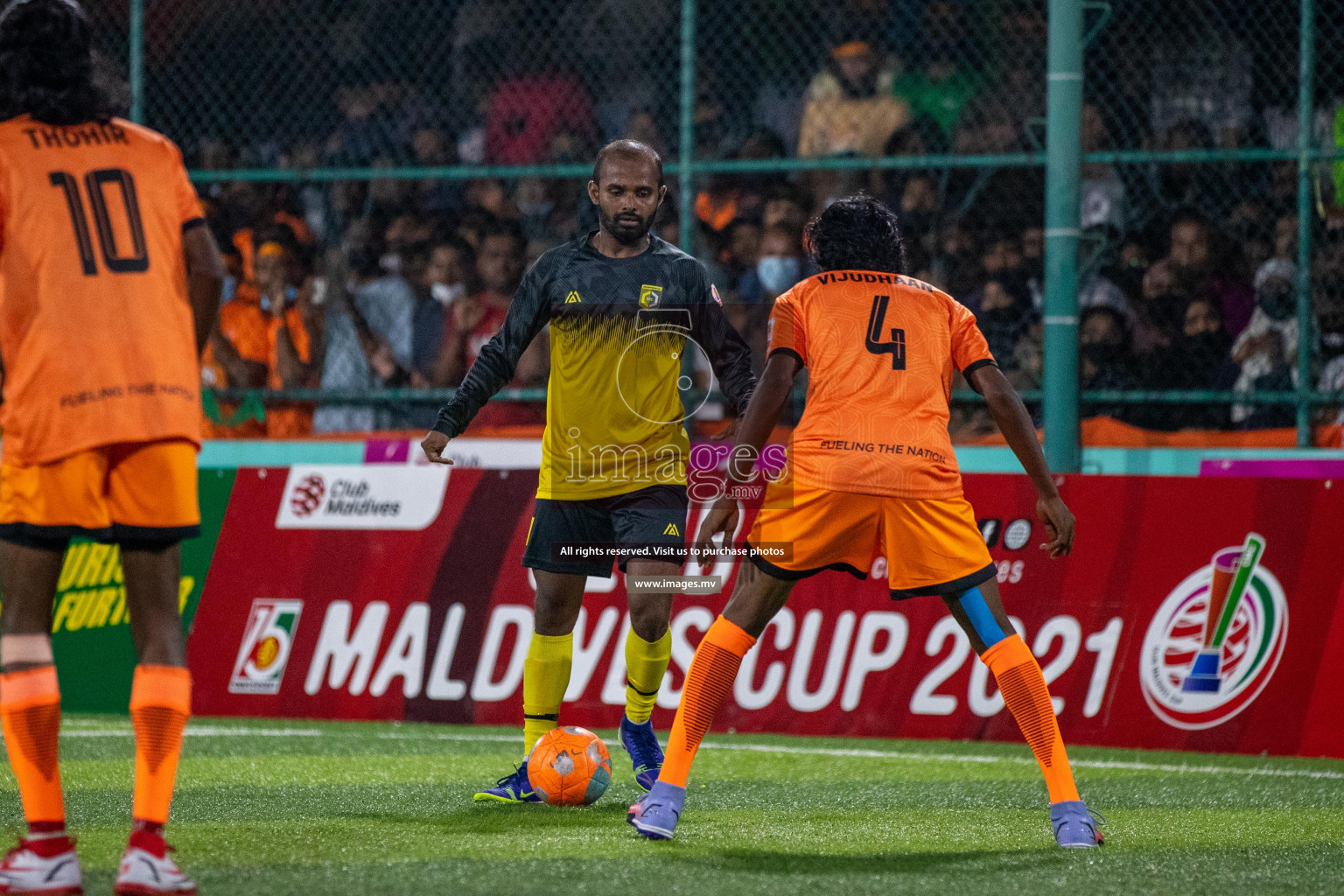 RRC Vs FSM in the Semi Finals of Club Maldives 2021 held in Hulhumale, Maldives on 19 December 2021. Photos: Ismail Thoriq / images.mv