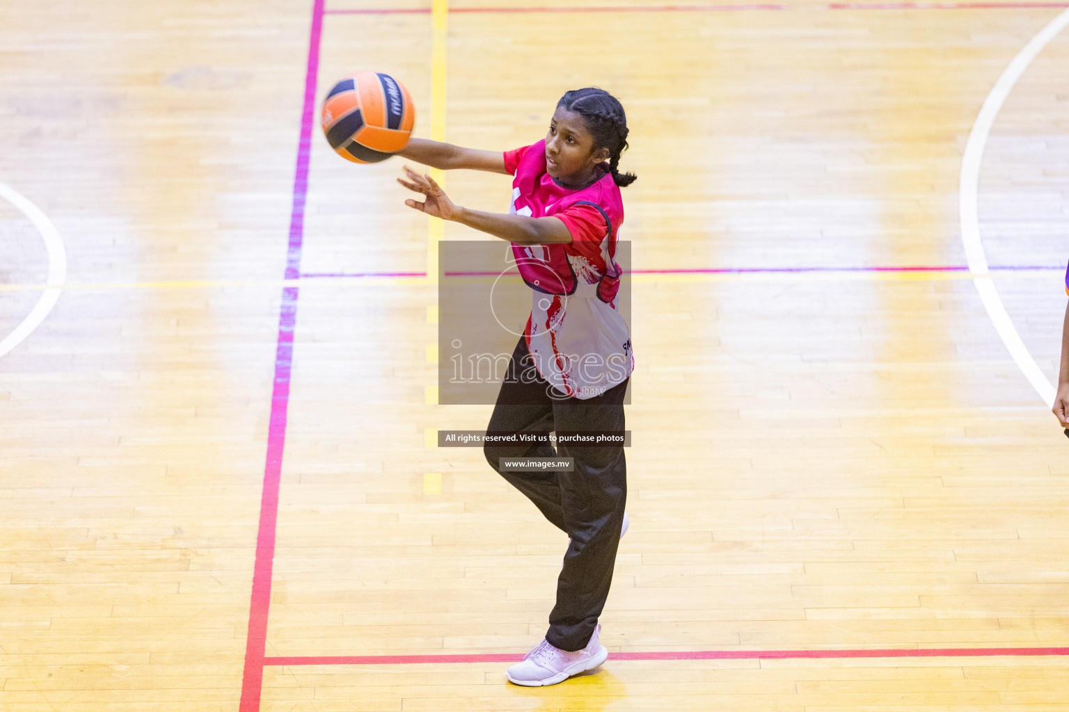 Day 11 of 24th Interschool Netball Tournament 2023 was held in Social Center, Male', Maldives on 6th November 2023. Photos: Nausham Waheed / images.mv