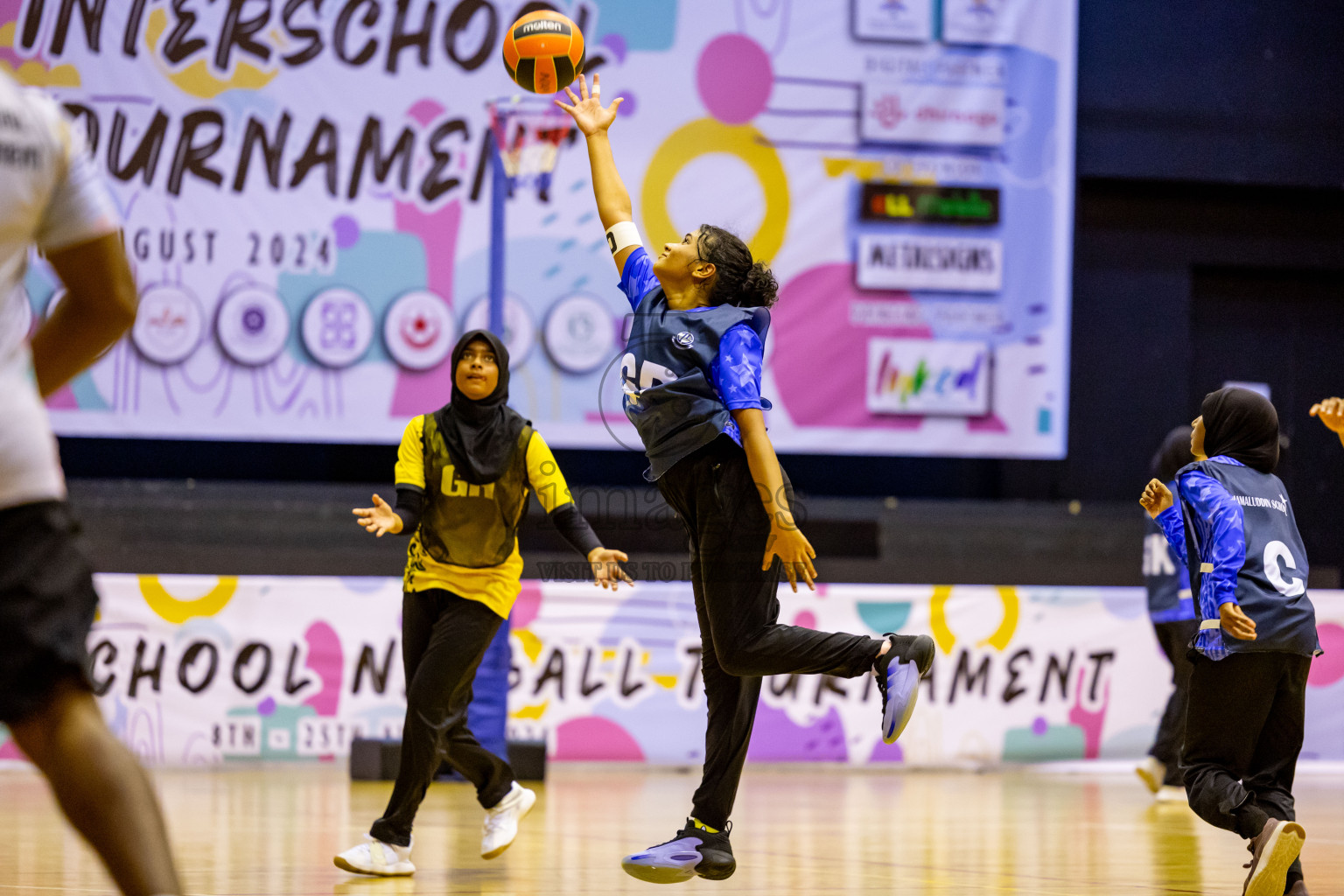 Day 7 of 25th Inter-School Netball Tournament was held in Social Center at Male', Maldives on Saturday, 17th August 2024. Photos: Nausham Waheed / images.mv