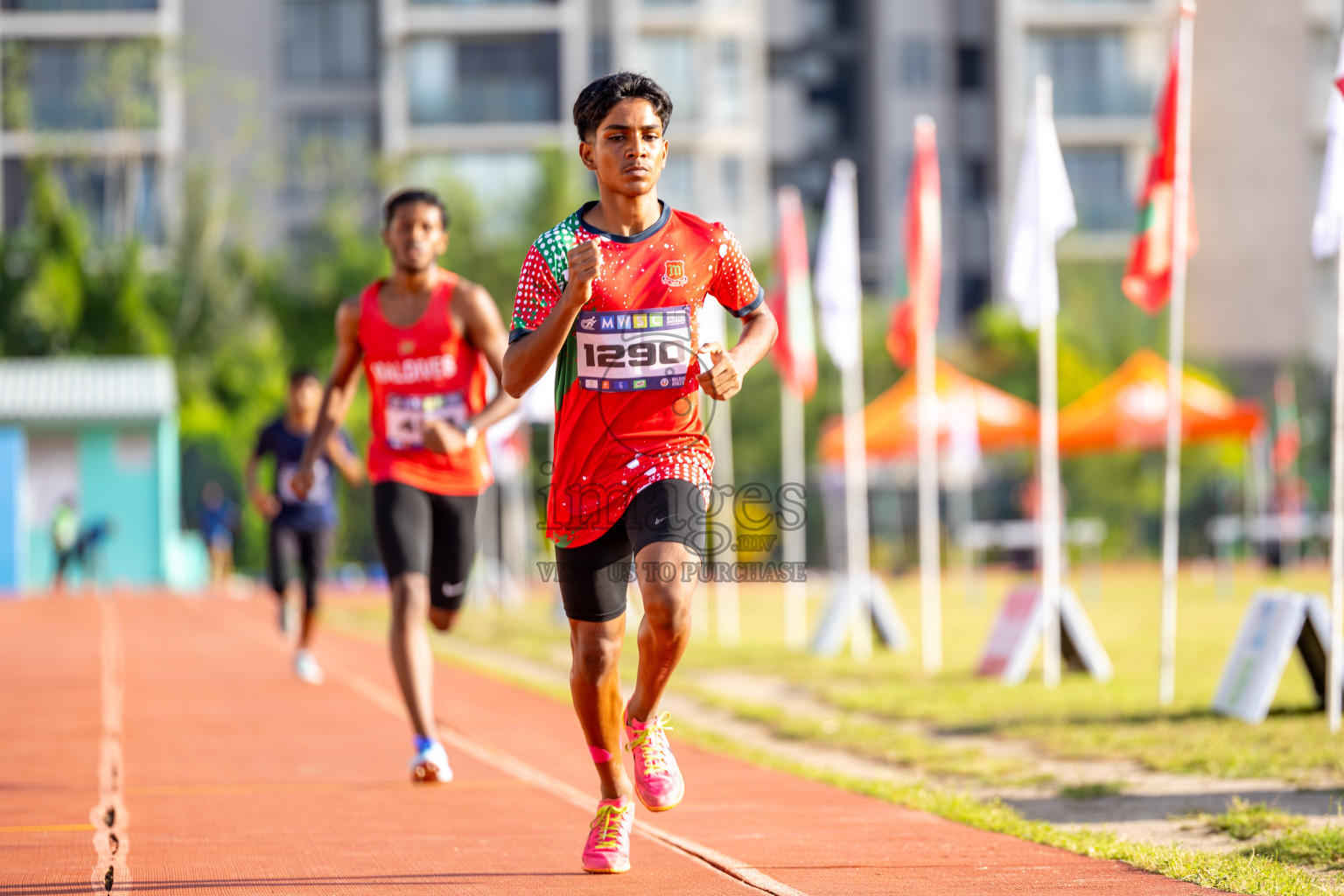 Day 4 of MWSC Interschool Athletics Championships 2024 held in Hulhumale Running Track, Hulhumale, Maldives on Tuesday, 12th November 2024. Photos by: Raaif Yoosuf / Images.mv