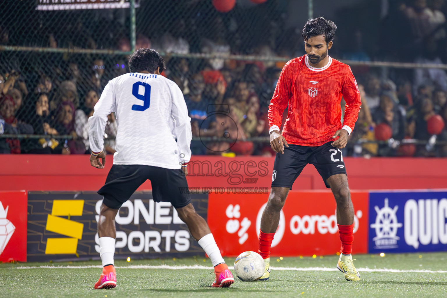 Dh Maaenboodhoo vs Dh Kudahuvadhoo in Dhaalu Atoll Finals in Day 25 of Golden Futsal Challenge 2025 was held on Wednesday , 28th January 2025, in Hulhumale', Maldives. Photos: Ismail Thoriq / images.mv
