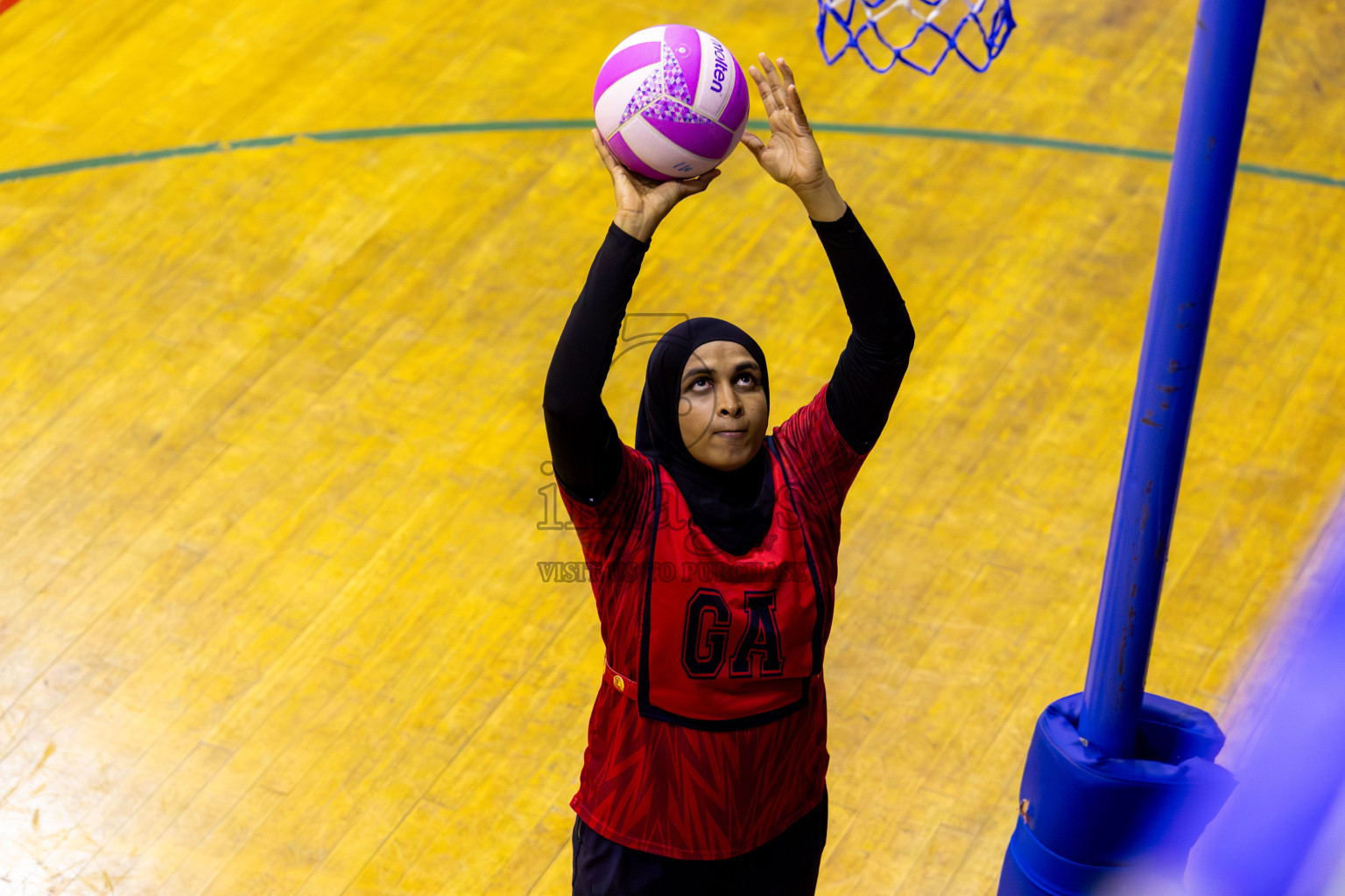 C Matrix vs MV Netters in Day 1 of 24th Milo Netball Association Championship held in Social Center at Male', Maldives on Monday, 1st September 2025. Photos: Nausham Waheed / images.mv