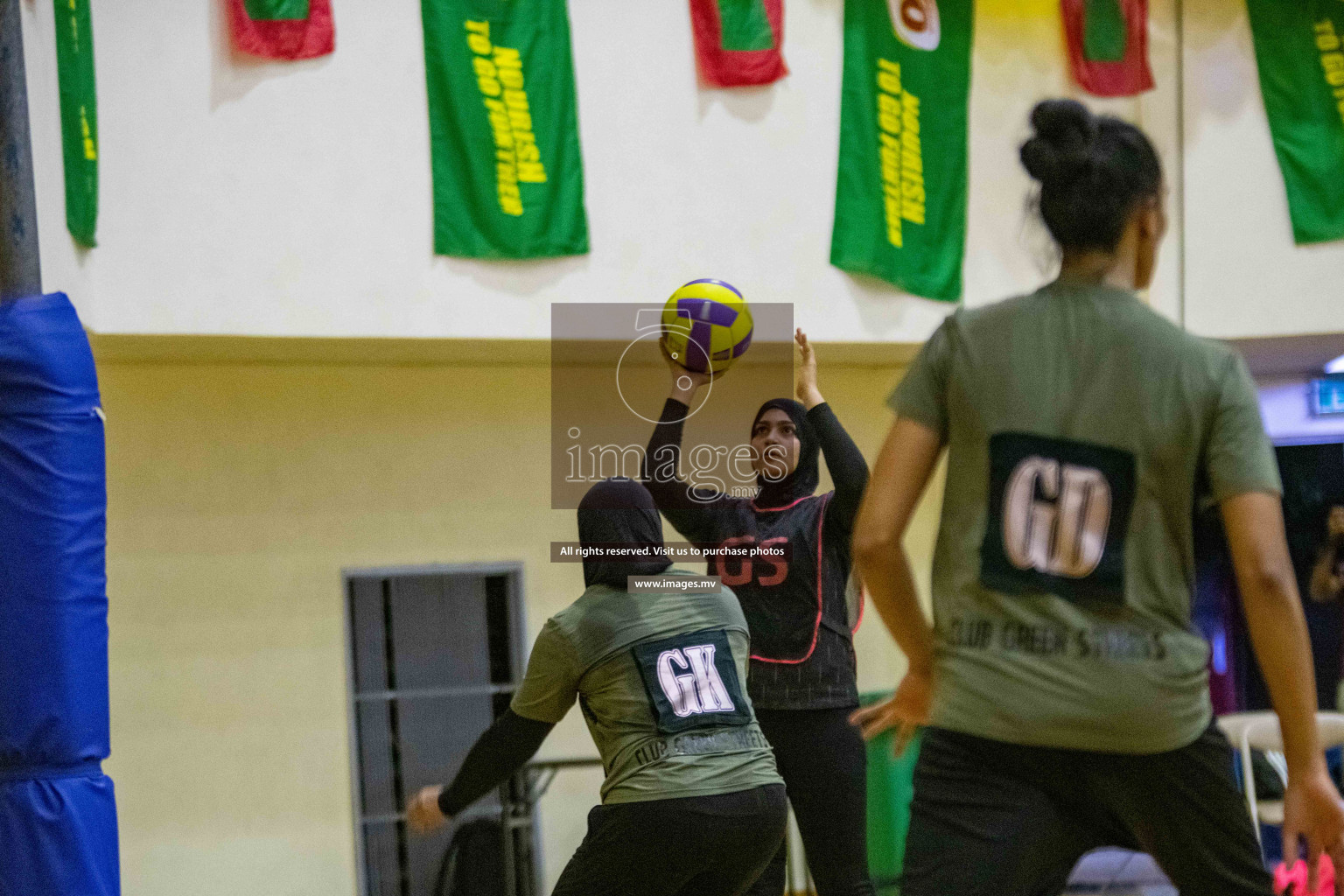 Kulhudhuffushi Youth & R.C vs Club Green Streets in the Finals of Milo National Netball Tournament 2021 (Women's) held on 5th December 2021 in Male', Maldives Photos: Ismail Thoriq / images.mv