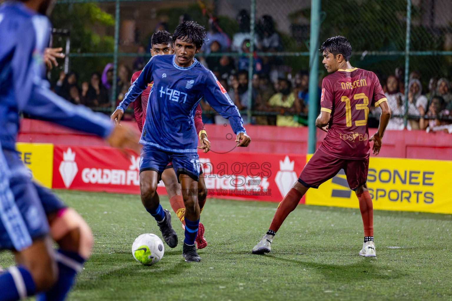 V. Keyodhoo VS AA. Mathiveri on Day 36 of Golden Futsal Challenge 2024 was held on Wednesday, 21st February 2024, in Hulhumale', Maldives 
Photos: Hassan Simah/ images.mv