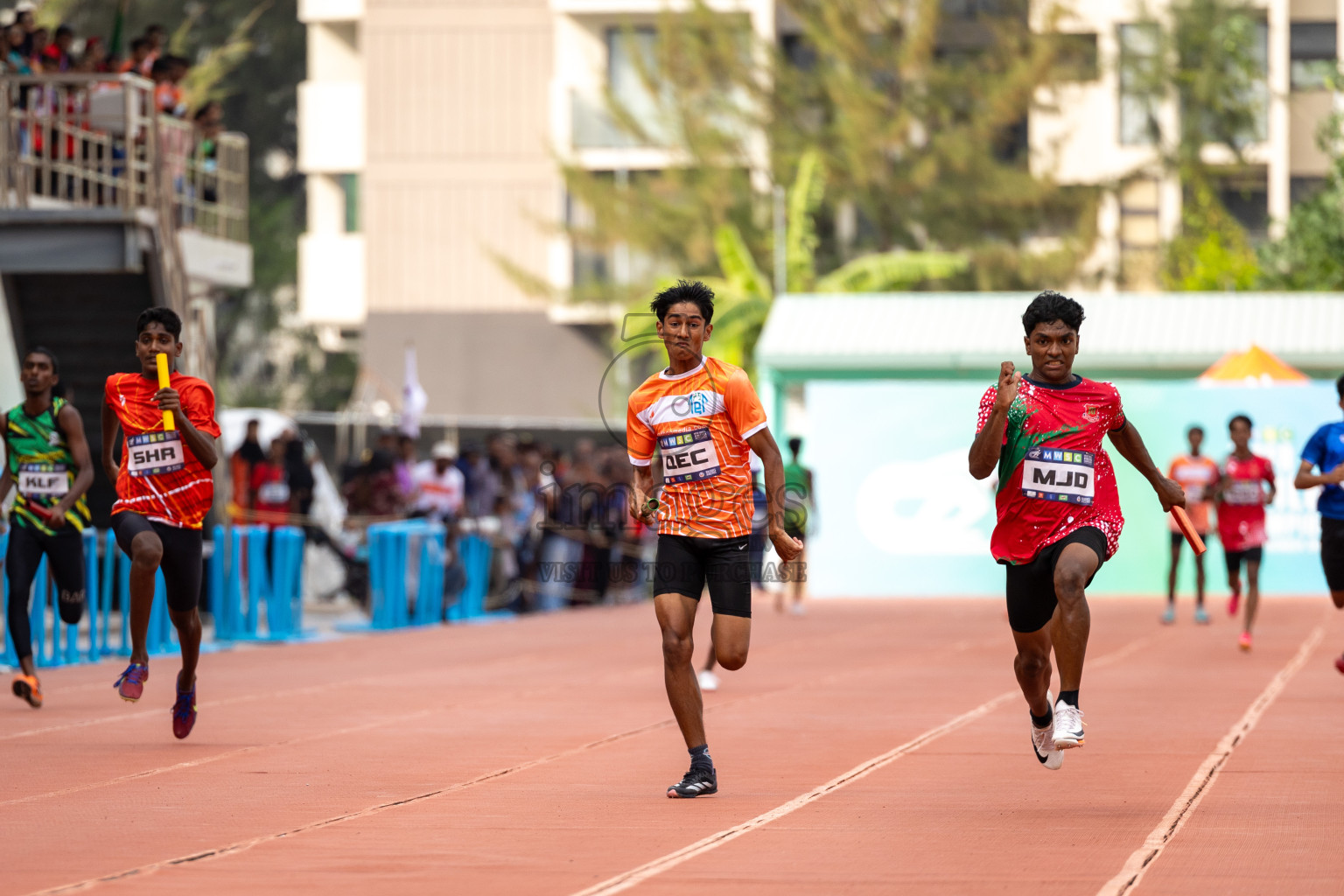 Day 6 of MWSC Interschool Athletics Championships 2024 held in Hulhumale Running Track, Hulhumale, Maldives on Thursday, 14th November 2024. Photos by: Ismail Thoriq / Images.mv