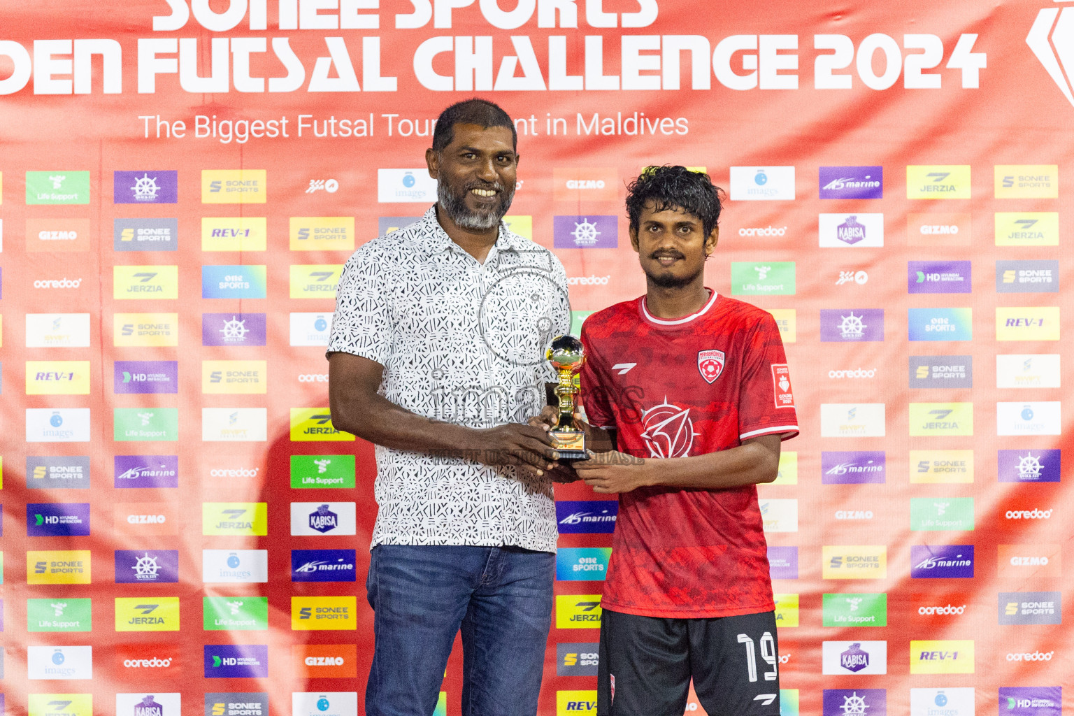 ADh Maamigili vs ADh Mahibadhoo in Day 21 of Golden Futsal Challenge 2024 was held on Sunday , 4th February 2024 in Hulhumale', Maldives Photos: Nausham Waheed / images.mv