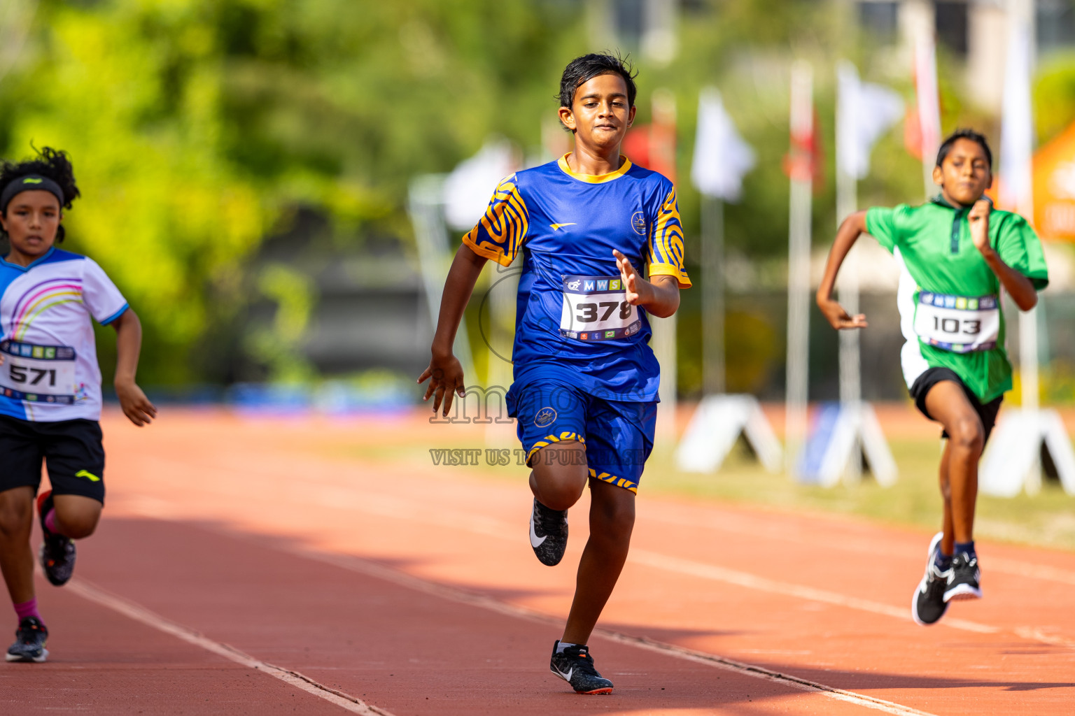 Day 2 of MWSC Interschool Athletics Championships 2024 held in Hulhumale Running Track, Hulhumale, Maldives on Sunday, 10th November 2024. Photos by: Ismail Thoriq / Images.mv