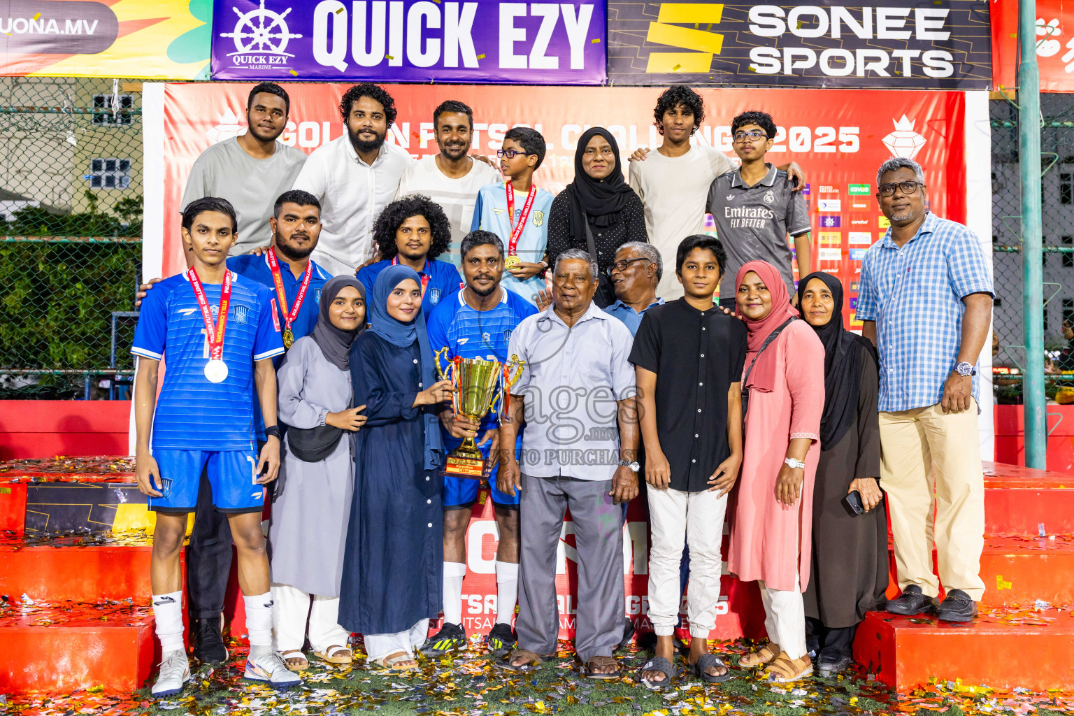 Lh Naifaru vs Lh Kurendhoo in Lhaviyani Atoll Finals Day 26 of Golden Futsal Challenge 2025 was held on Thursday , 30th January 2025, in Hulhumale', Maldives. Photos: Nausham Waheed / images.mv