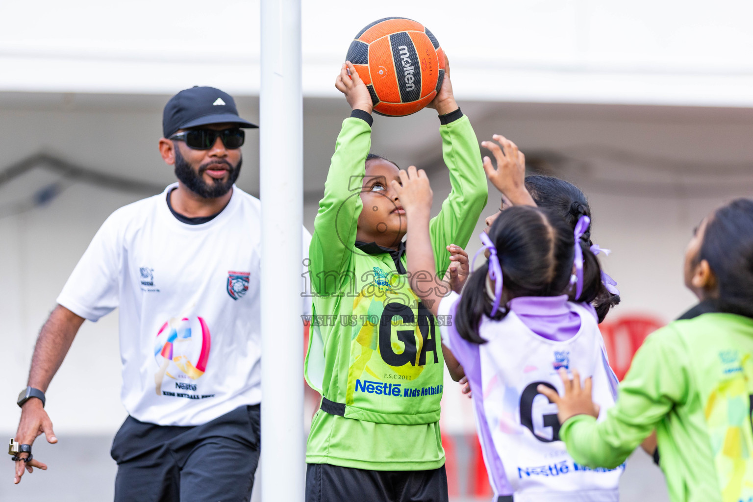 Day 3 of Nestle' Kids Netball Fiesta 2023 held in Henveyru Stadium, Male', Maldives on Saturday, 2nd December 2023. Photos by Nausham Waheed / Images.mv