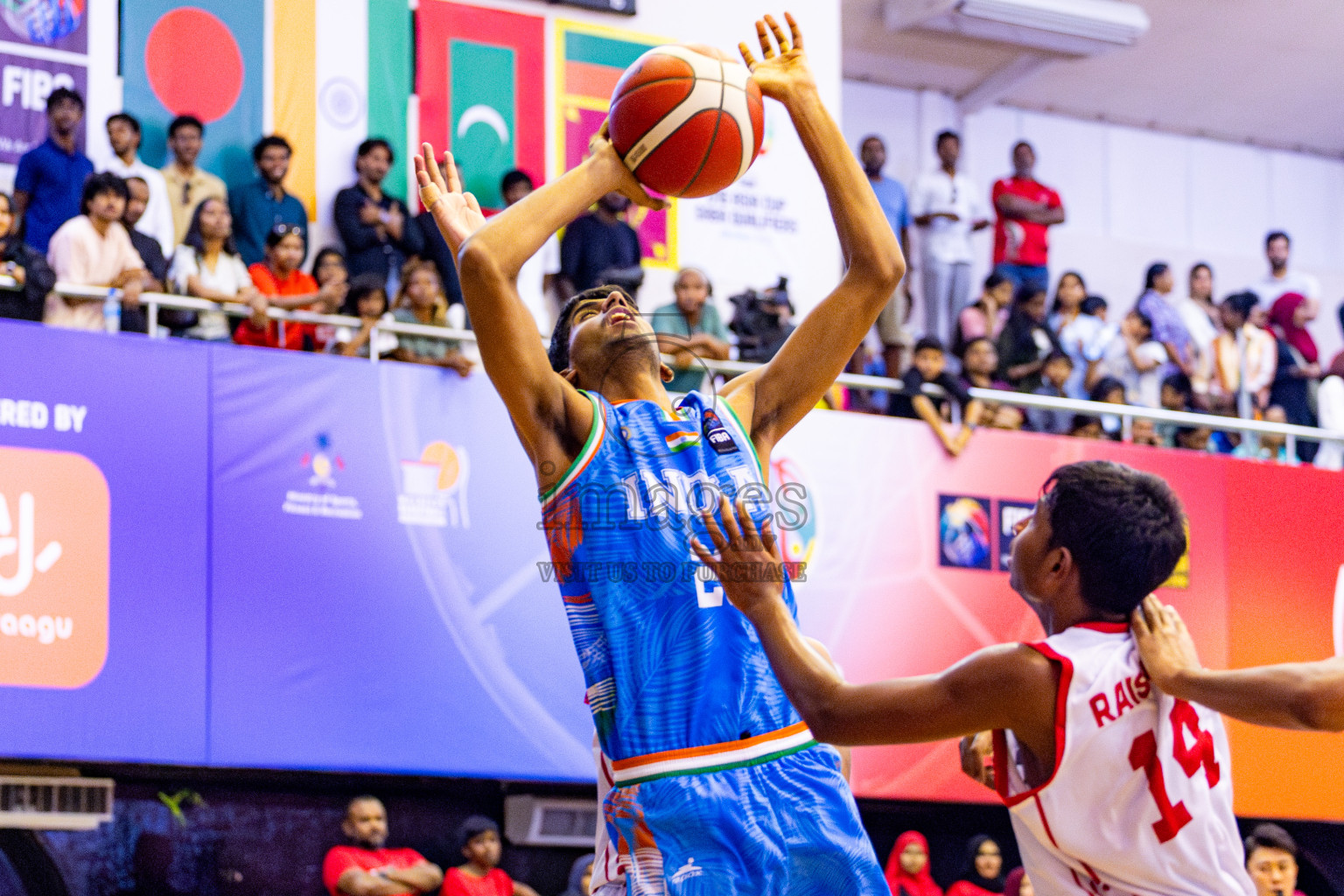 Maldives vs India in Day 2 of Under 16 Asian Cup SABA Qualifiers 2025 was held in Social Center, Male', Maldives on Friday, 13th June 2025. Photos: Nausham Waheed / images.mv