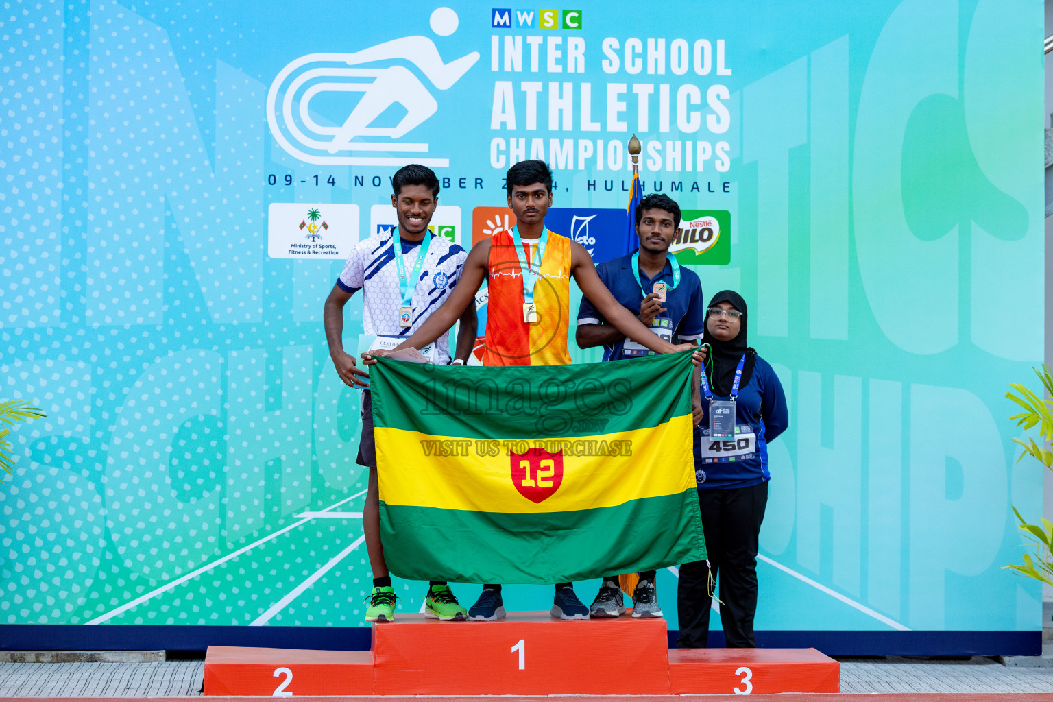 Day 2 of MWSC Interschool Athletics Championships 2024 held in Hulhumale Running Track, Hulhumale, Maldives on Sunday, 10th November 2024. 
Photos by: Hassan Simah / Images.mv