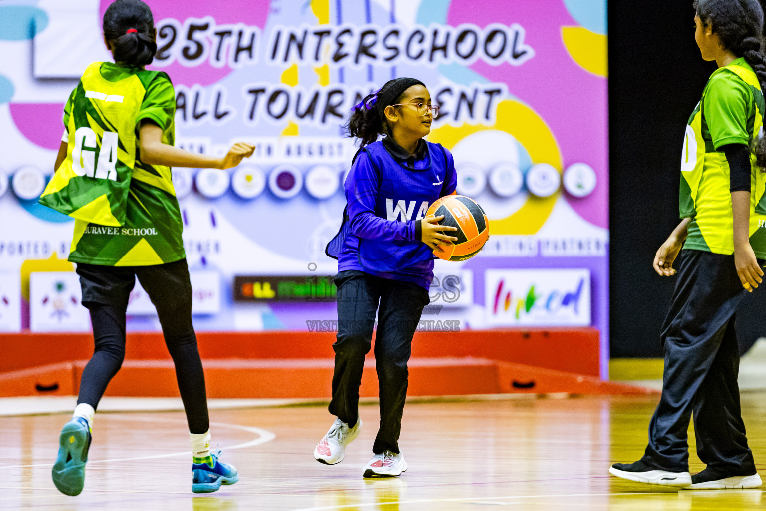 Day 3 of 25th Inter-School Netball Tournament was held in Social Center at Male', Maldives on Sunday, 11th August 2024. Photos: Nausham Waheed / images.mv