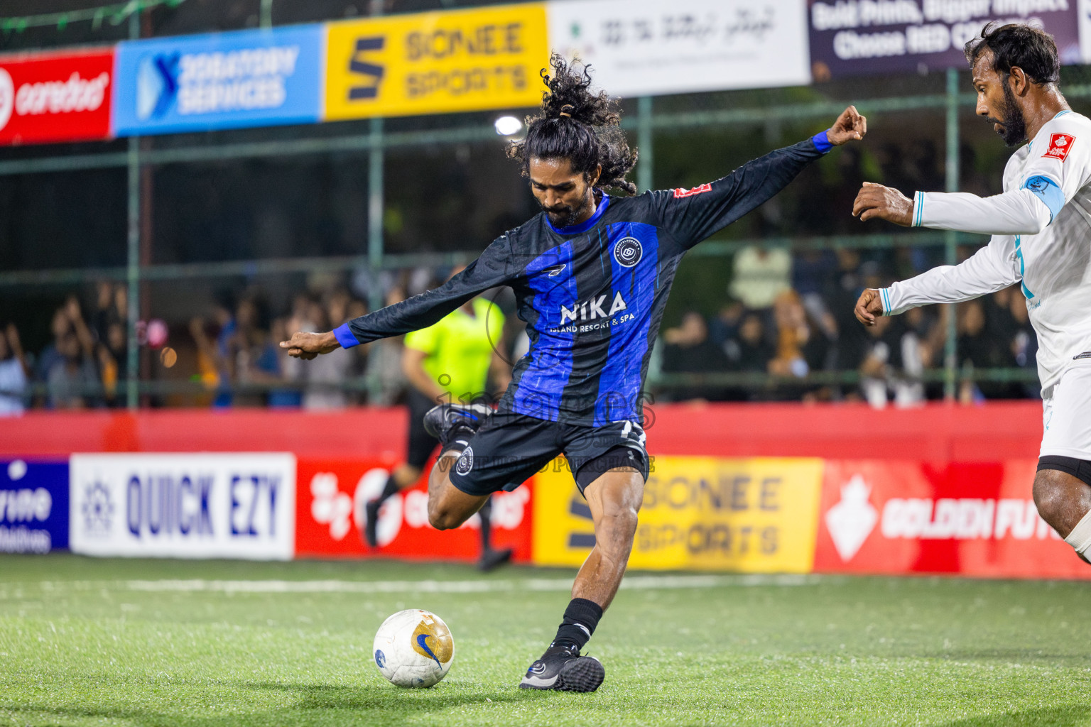 AA Bodufolhudhoo vs AA Thoddoo in Day 15 of Golden Futsal Challenge 2025 was held on Sunday, 19th January 2025, in Hulhumale', Maldives. Photos: Nausham Waheed / images.mv