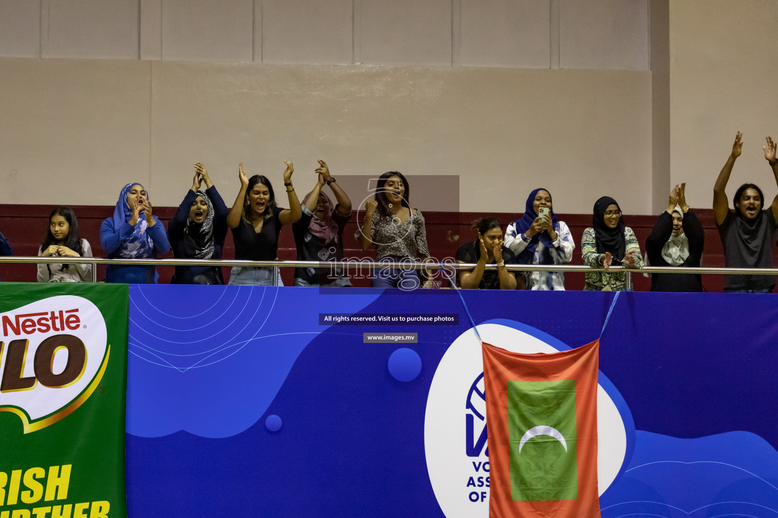 Lorenzo Sports Club vs Vyansa in the Milo National Netball Tournament 2022 on 18 July 2022, held in Social Center, Male', Maldives. Photographer: Shuu, Hassan Simah / Images.mv