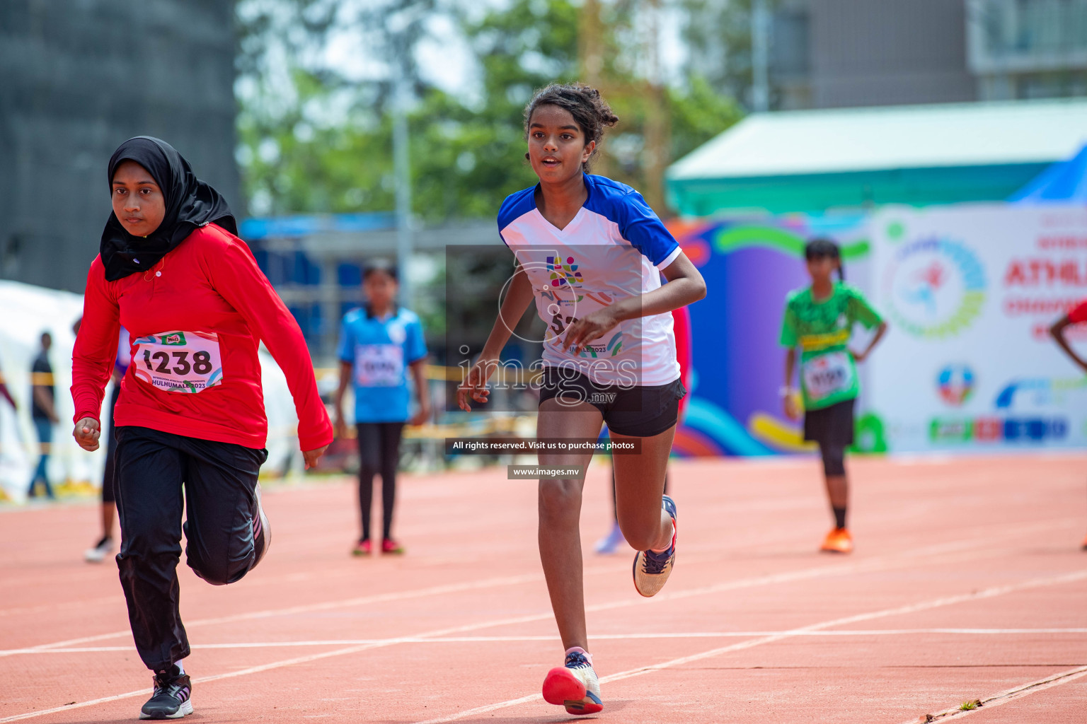 Day two of Inter School Athletics Championship 2023 was held at Hulhumale' Running Track at Hulhumale', Maldives on Sunday, 15th May 2023. Photos: Nausham Waheed / images.mv