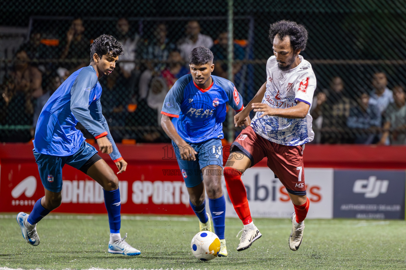 Th Dhiyamigili vs Th Vilufushi  in Day 6 of Golden Futsal Challenge 2025 on Friday, 6th January 2025, in Hulhumale', Maldives
Photos: Ismail Thoriq / images.mv