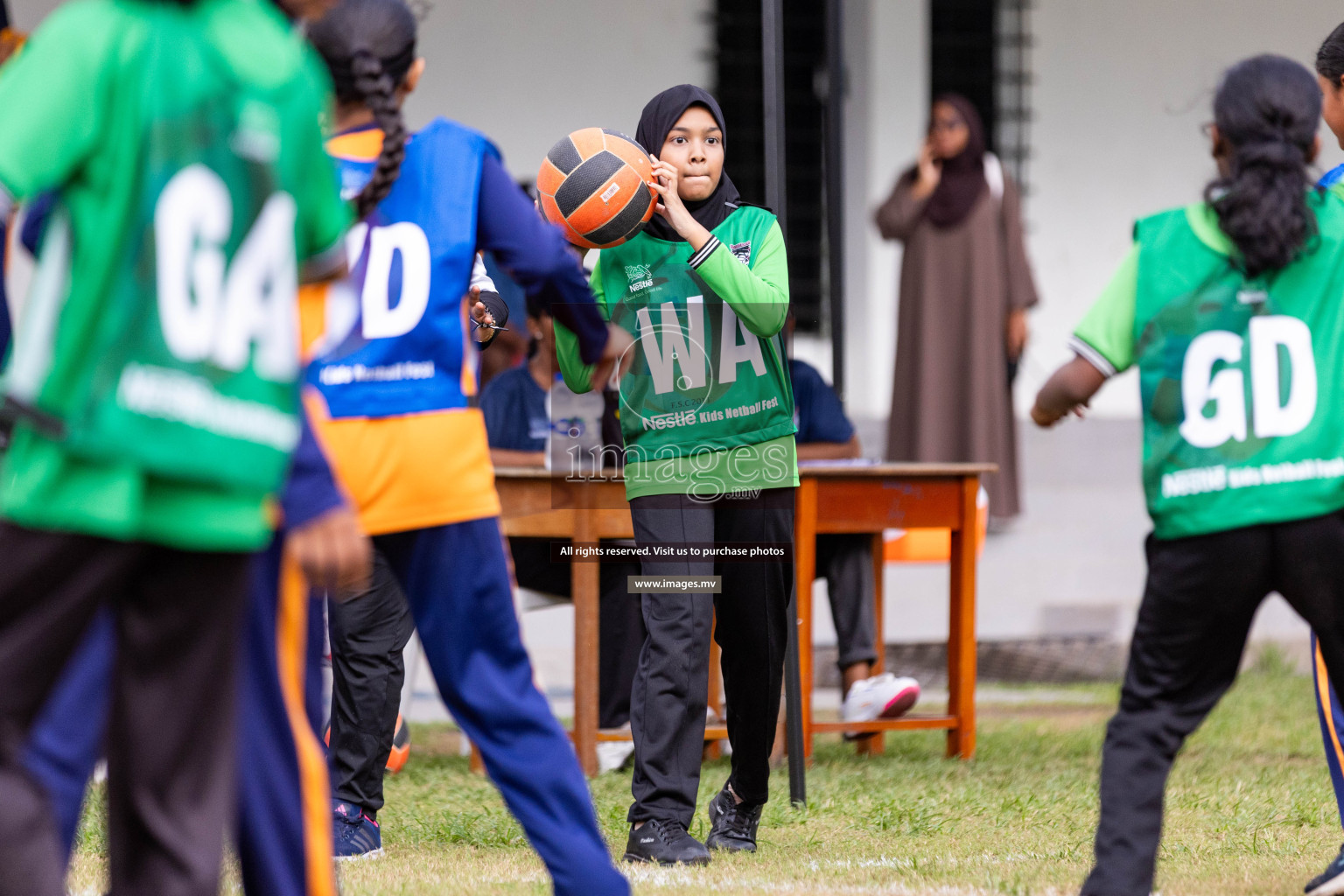 Day 2 of Nestle' Kids Netball Fiesta 2023 held in Henveyru Stadium, Male', Maldives on Thursday, 1st December 2023. Photos by Nausham Waheed / Images.mv