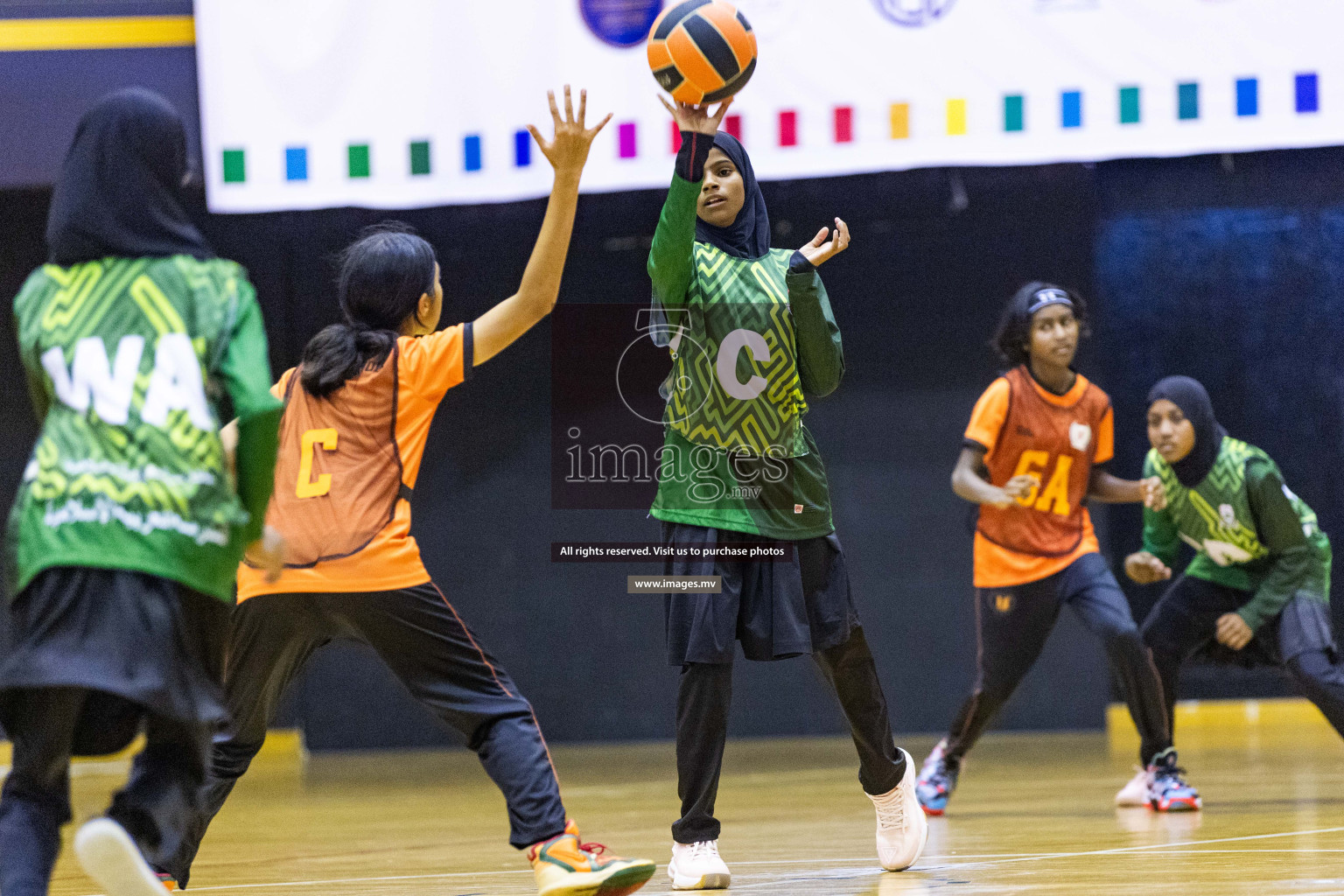 Day3 of 24th Interschool Netball Tournament 2023 was held in Social Center, Male', Maldives on 29th October 2023. Photos: Nausham Waheed, Mohamed Mahfooz Moosa / images.mv