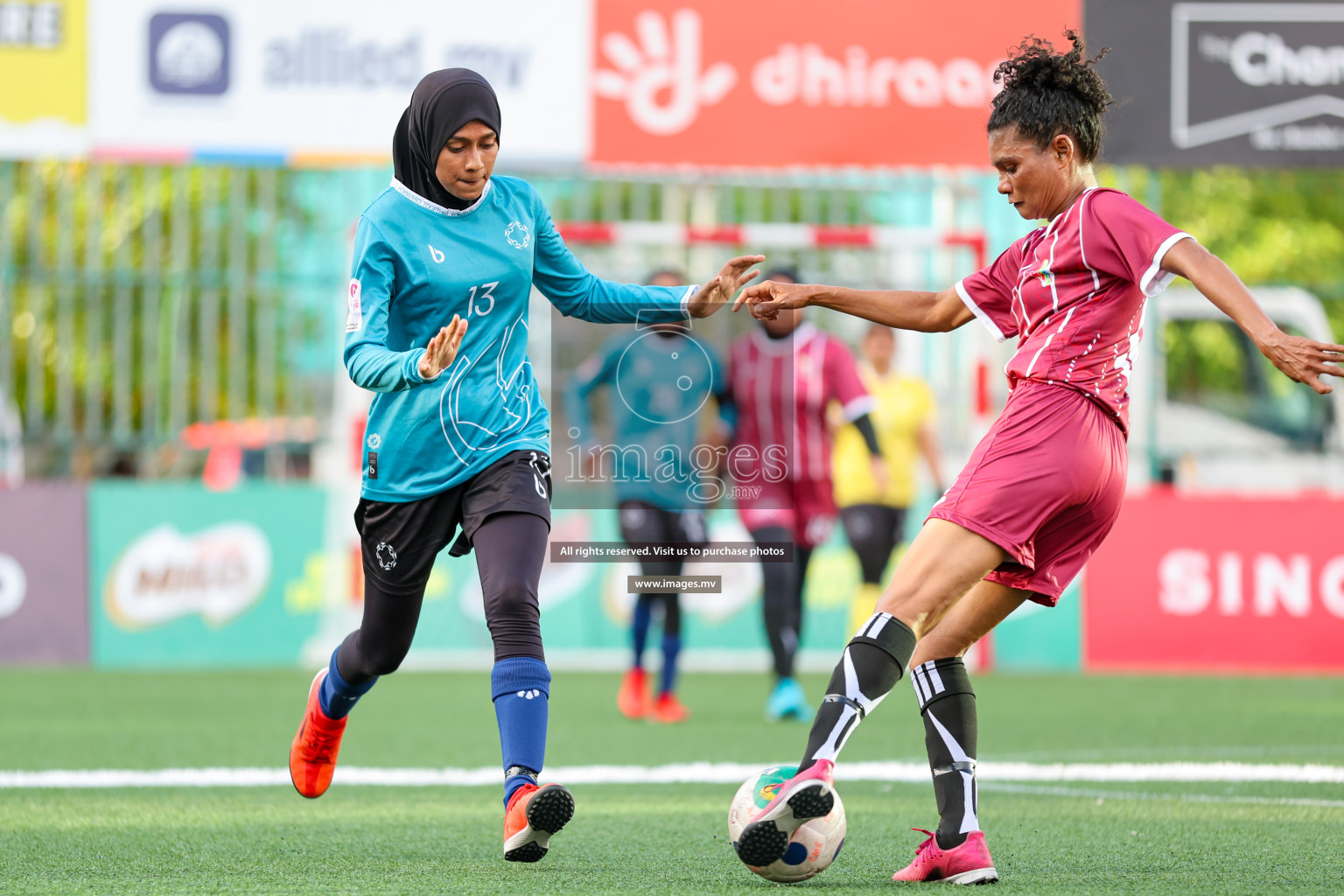 MIRA SC vs Club MYS in 18/30 Futsal Fiesta Classic 2023 held in Hulhumale, Maldives, on Tuesday, 18th July 2023 Photos: Nausham Waheed / images.mv