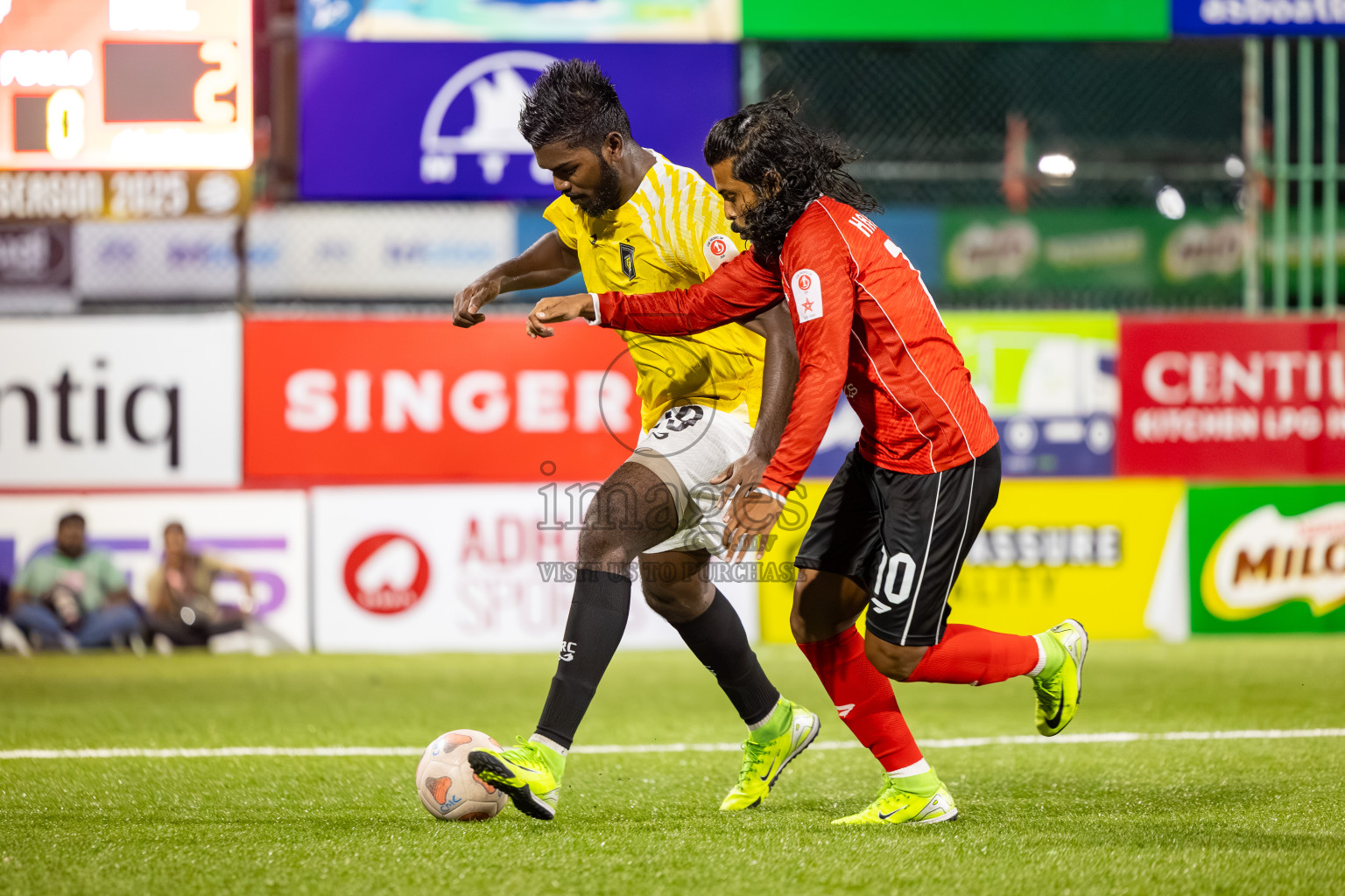 RRC vs United BML in Day 13 of Club Maldives Cup 2025 was held in Rehendhi Futsal Ground, Hulhumale', Maldives on Monday, 13th October 2025. 
Photos: Mohamed Mahfooz Moosa / images.mv