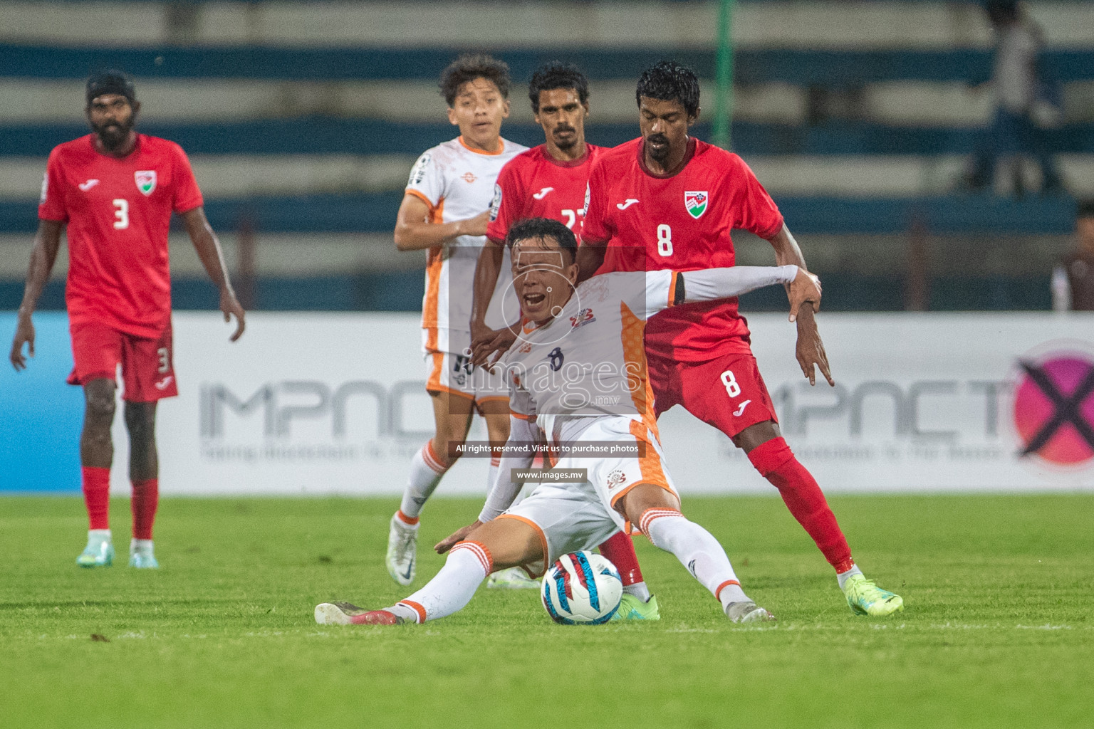 Maldives vs Bhutan in SAFF Championship 2023 held in Sree Kanteerava Stadium, Bengaluru, India, on Wednesday, 22nd June 2023. Photos: Nausham Waheed / images.mv