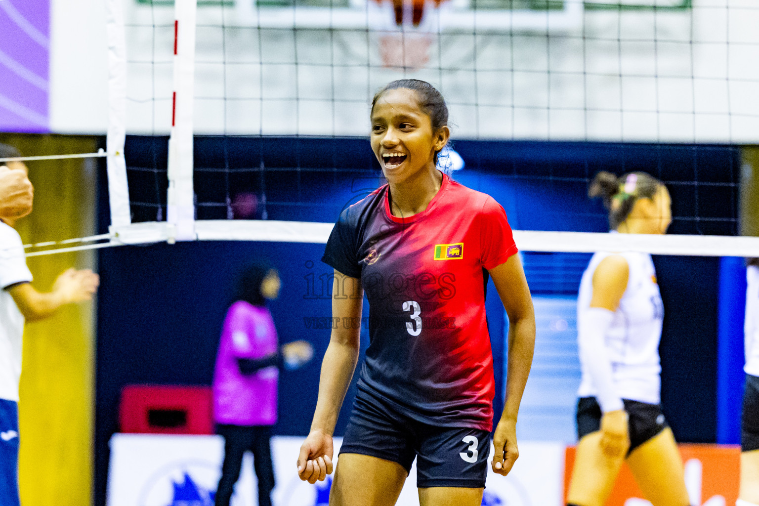 Kyrgyzstan vs Sri Lanka in Day 3 of CAVA U20 Woman's Volleyball Championship 2024 was held in Social Center, Male', Maldives on 20th July 2024. Photos: Nausham Waheed / images.mv