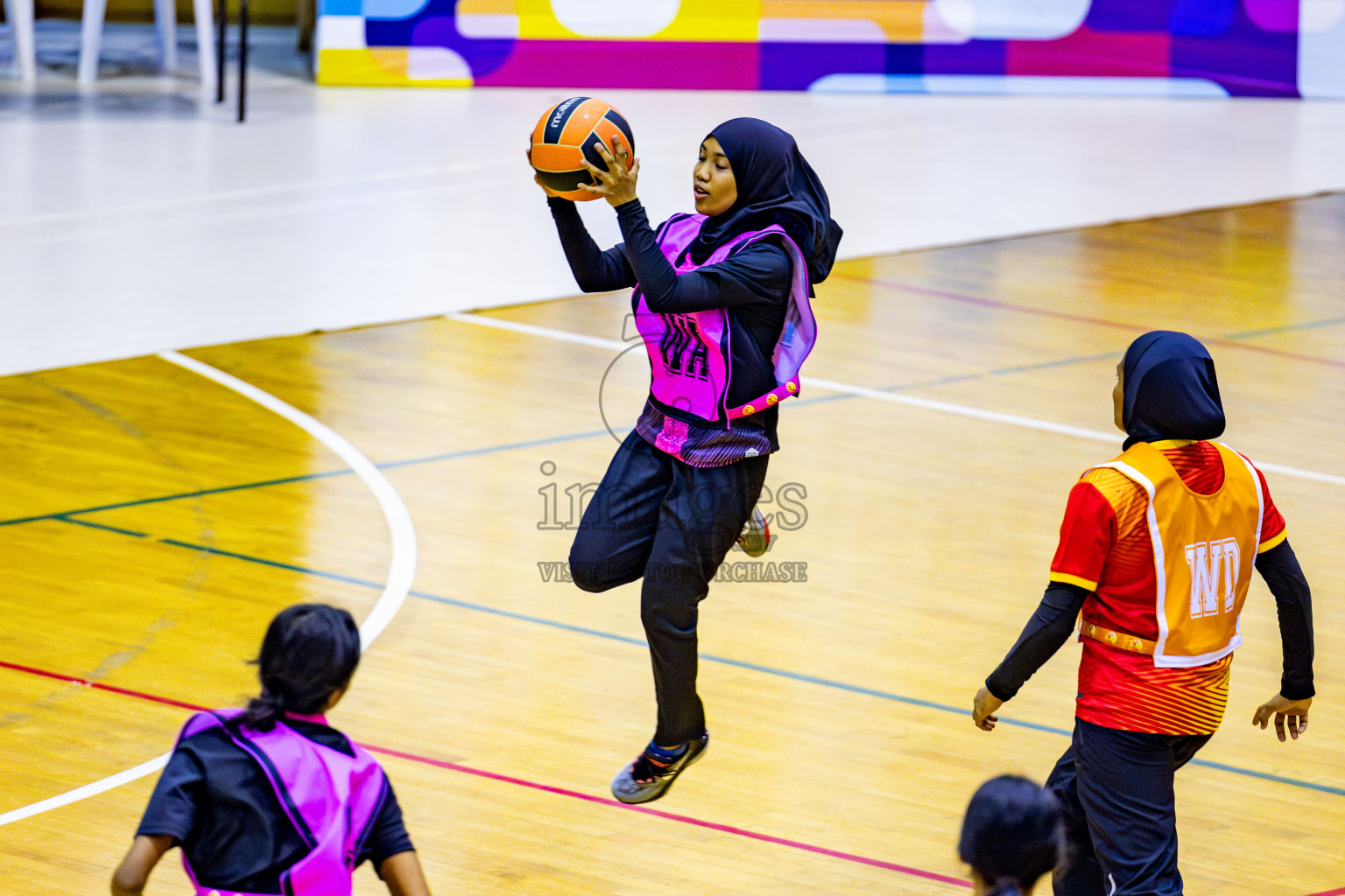 Day 2 of 21st National Netball Tournament was held in Social Canter at Male', Maldives on Thursday, 10th May 2024. Photos: Nausham Waheed / images.mv