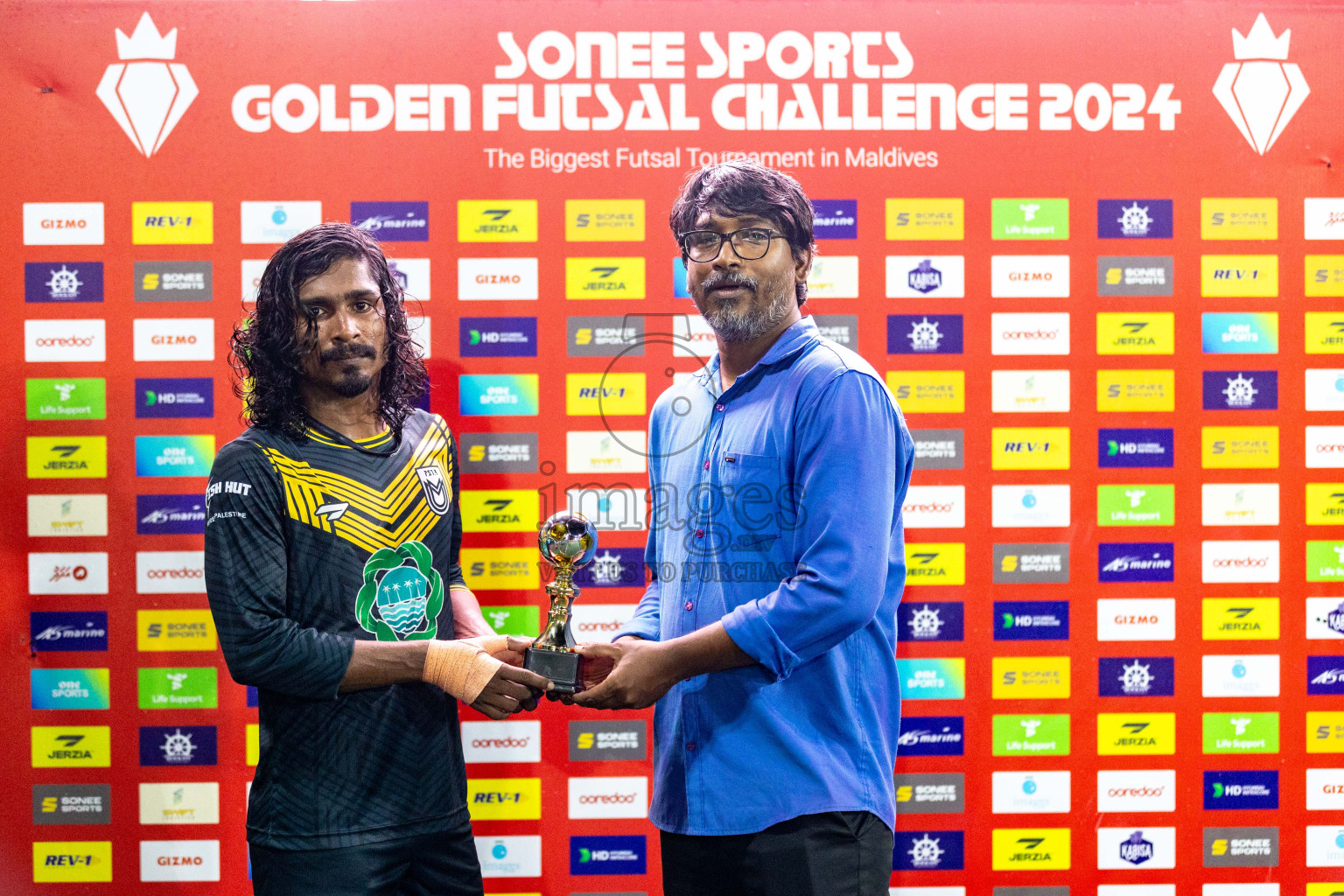 F Magoodhoo vs F Feeali in Day 17 of Golden Futsal Challenge 2024 was held on Wednesday, 31st January 2024, in Hulhumale', Maldives Photos: Hassan Simah / images.mv