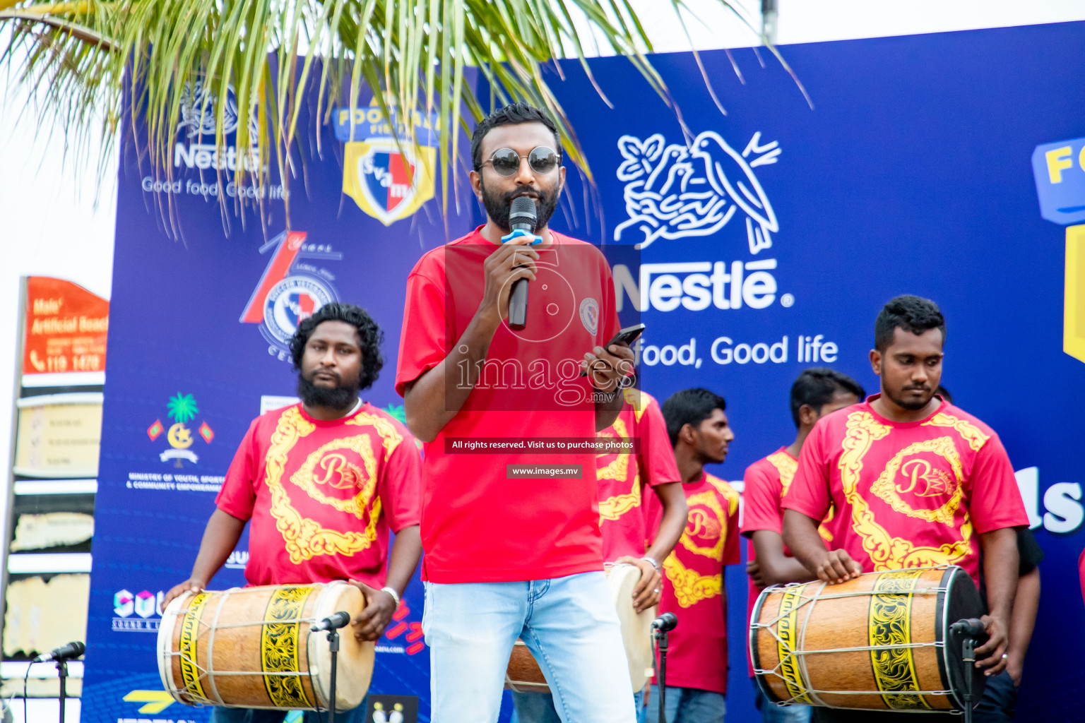 Draw Ceremony of Nestle' Kids Football Fiesta 2023 held in Artificial Beach, Male', Maldives on Saturday, 7th October 2023