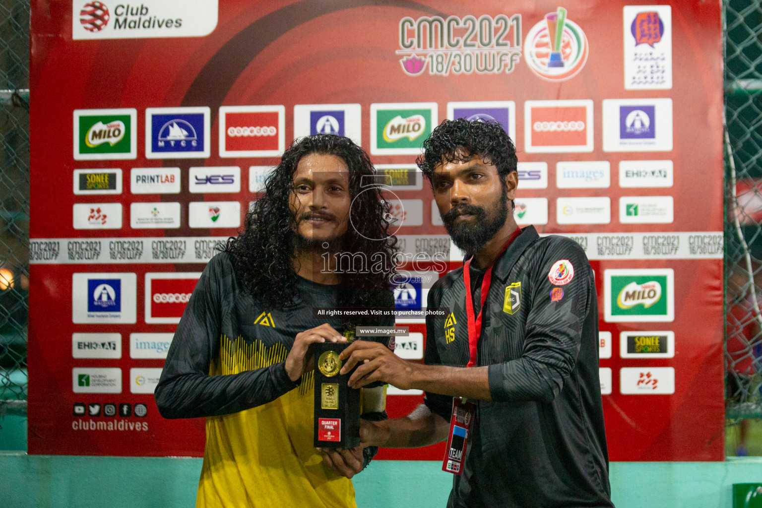 Team MPL vs Team RRC in the Quarter Finals of Club Maldives 2021 held at Hulhumale'; on 13th December 2021 Photos: Nasam/ images.mv