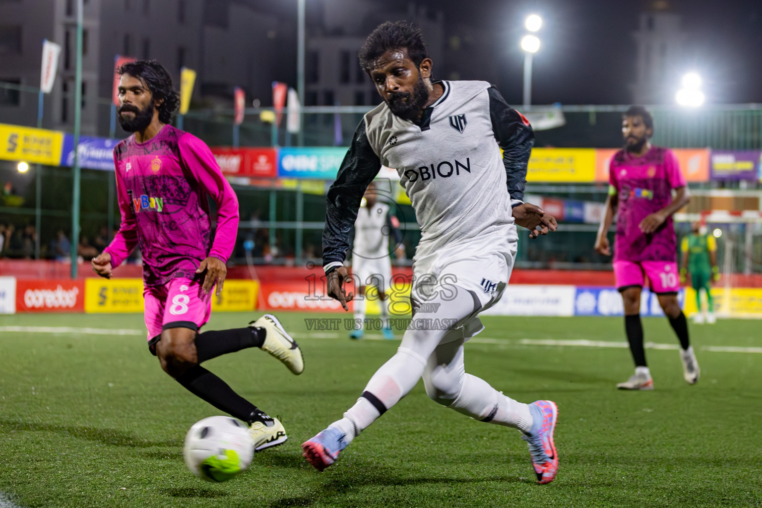 Vilimale VS Maafannu in Zone 8 Group Stage Final on Day 38 of Golden Futsal Challenge 2024 which was held on Friday, 23rd February 2024, in Hulhumale', Maldives 
Photos: Hassan Simah/ images.mv