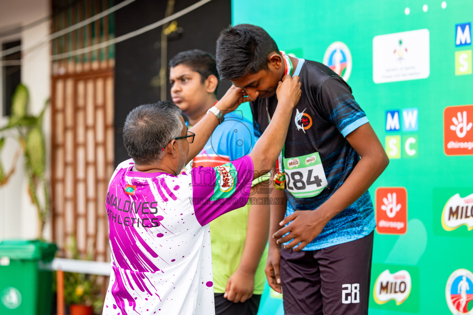Day 2 of 12th Milo Association Championships was held in Ekuveni Track at Male', Maldives on Friday, 25th April 2025. Photos: Hassan Simah / images.mv