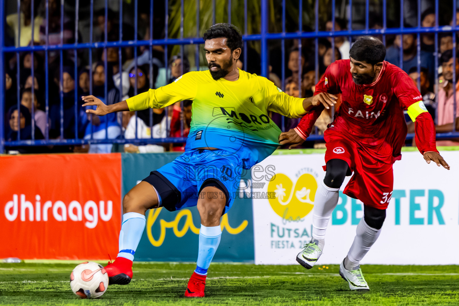Eydhafushi vs Kihaadhoo in Day 2 of Better in Baa Futsal Fiesta 2025 Men's division held in B. Eydhafushi, Maldives on Thursday, 6th November 2025. Photos: Nausham Waheed / images.mv
