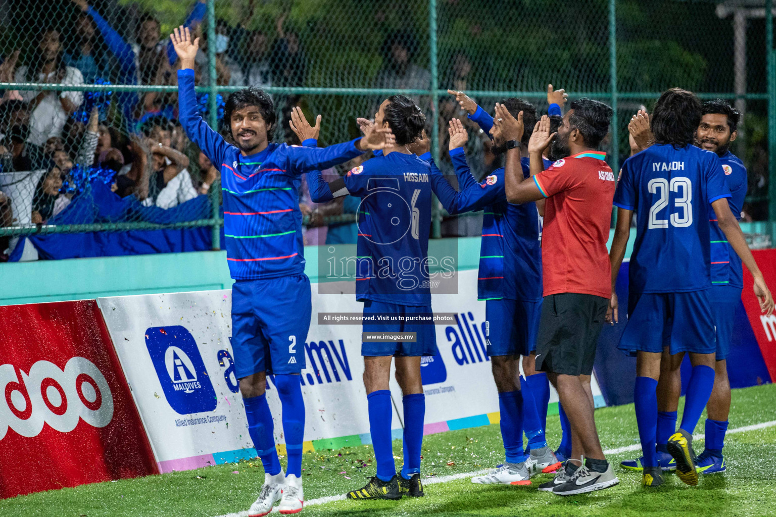 STO RC Vs Team Fenaka in the Quarter Finals of Club Maldives 2021 held in Hulhumale, Maldives on 13 December 2021. Photos: Shu Abdul Sattar / images.mv