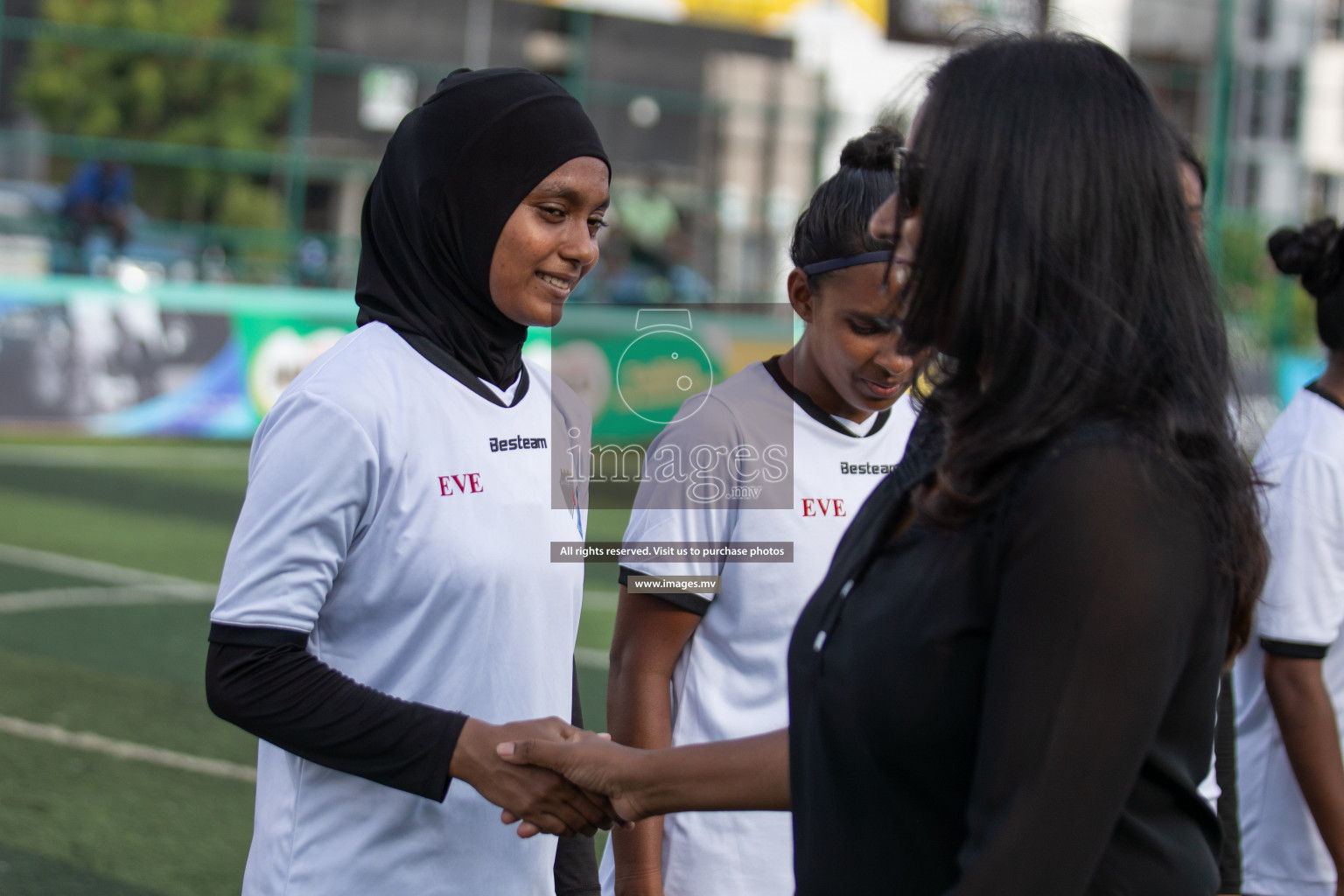 Maldives Ports Limited vs Dhivehi Sifainge Club in the semi finals of 18/30 Women's Futsal Fiesta 2019 on 27th April 2019, held in Hulhumale Photos: Hassan Simah / images.mv