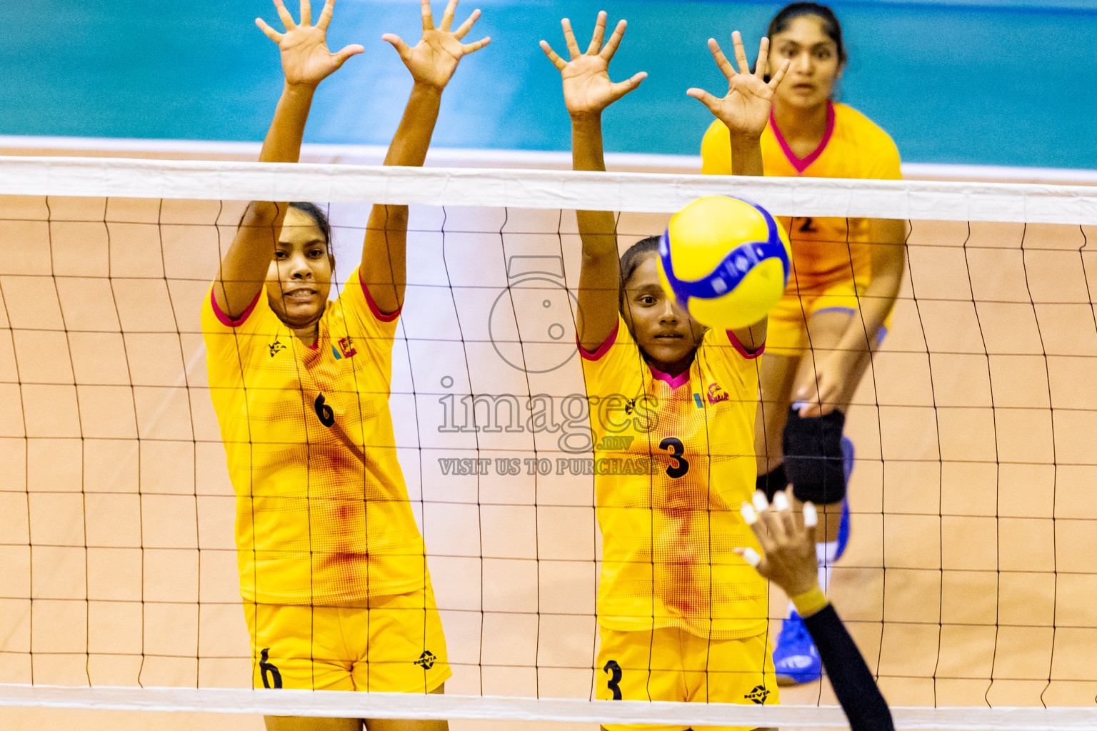 Maldives vs Sri Lanka in Day 2 of CAVA U20 Woman's Volleyball Championship 2024 was held in Social Center, Male', Maldives on 19th July 2024. Photos: Nausham Waheed / images.mv