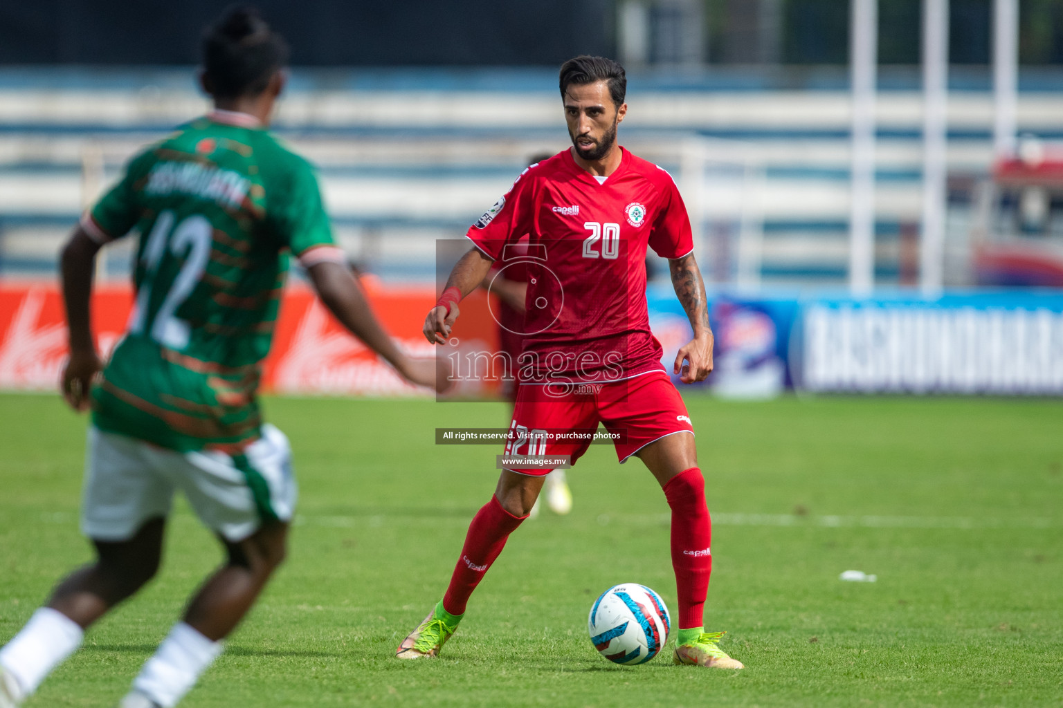 Lebanon vs Bangladesh in SAFF Championship 2023 held in Sree Kanteerava Stadium, Bengaluru, India, on Wednesday, 22nd June 2023. Photos: Nausham Waheed / images.mv