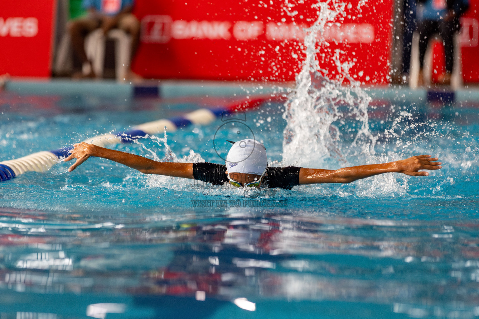 Day 3 of National Swimming Competition 2024 held in Hulhumale', Maldives on Sunday, 15th December 2024. Photos: Hassan Simah / images.mv