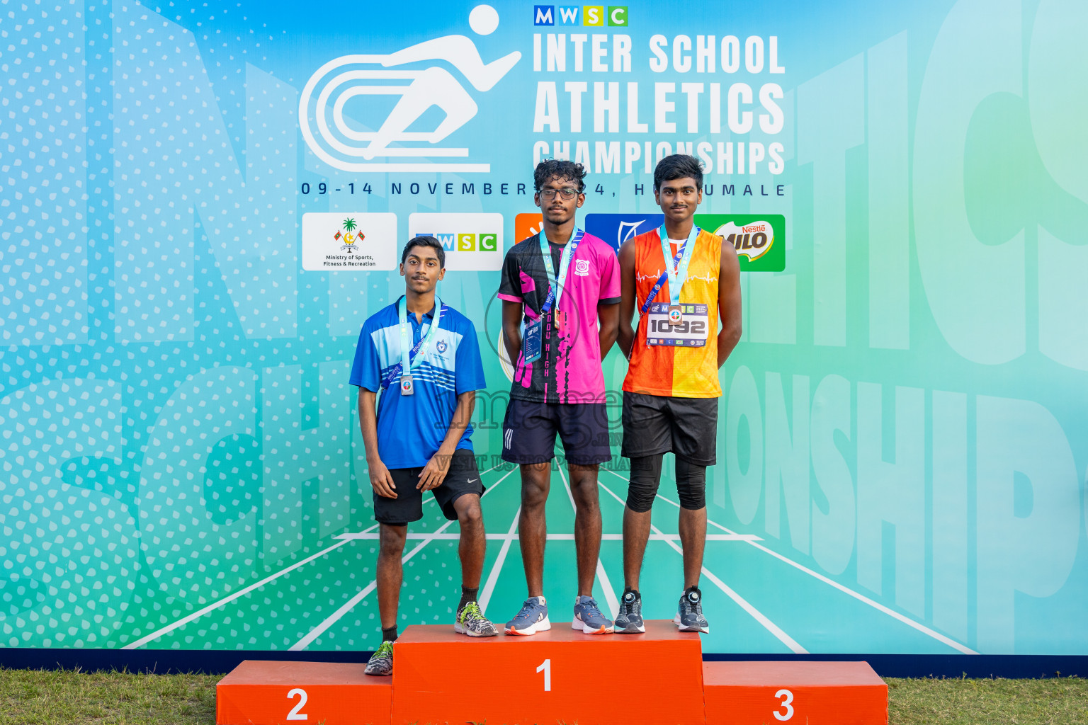 Day 4 of MWSC Interschool Athletics Championships 2024 held in Hulhumale Running Track, Hulhumale, Maldives on Tuesday, 12th November 2024. Photos by: Ismail Thoriq / Images.mv