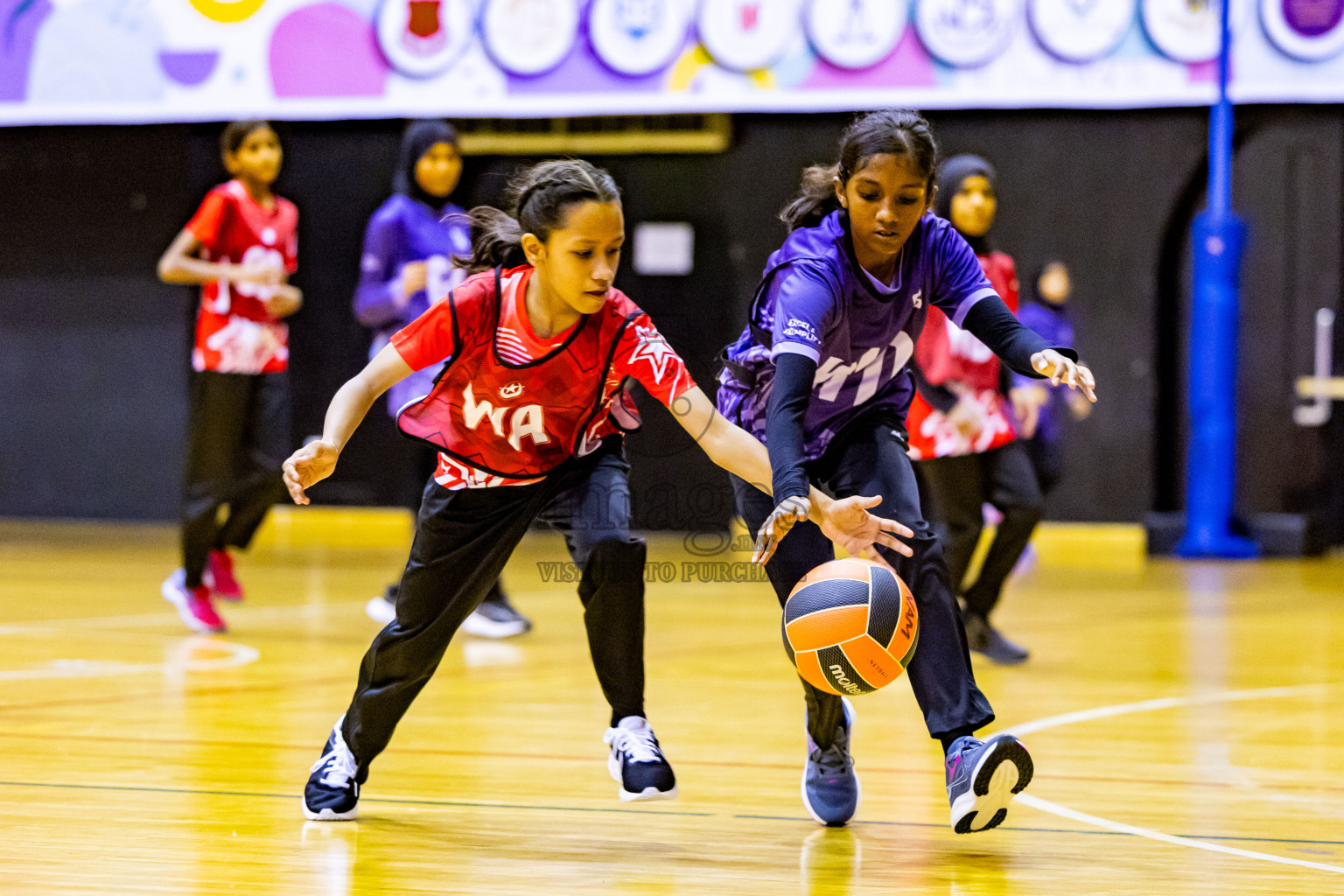 Day 2 of 25th Inter-School Netball Tournament was held in Social Center at Male', Maldives on Saturday, 10th August 2024. Photos: Nausham Waheed / images.mv