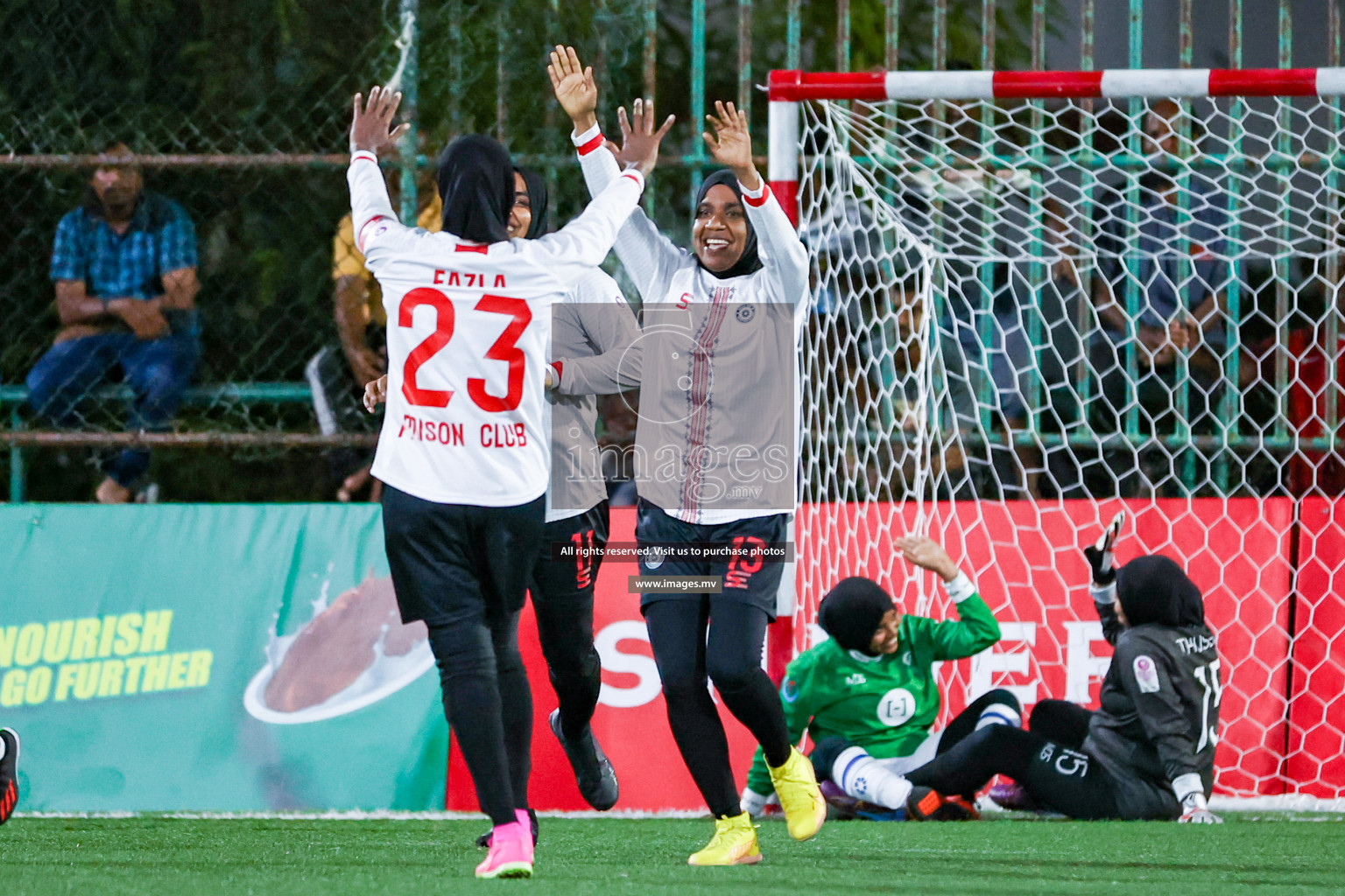 Hulhumale Hospital vs Prison RC in 18/30 Futsal Fiesta Classic 2023 held in Hulhumale, Maldives, on Monday, 17th July 2023 Photos: Nausham Waheed / images.mv