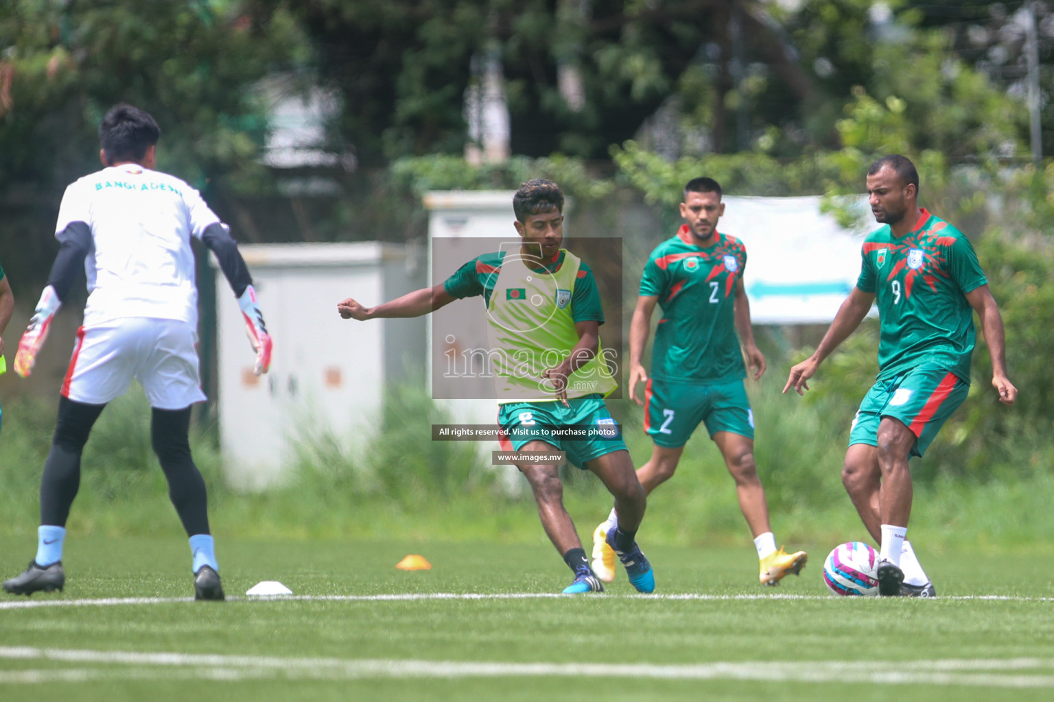 Maldives and Bangladesh Practice Sessions on 23 June 2023 before their match in Bangabandhu SAFF Championship 2023 held in Bengaluru Football Tournament