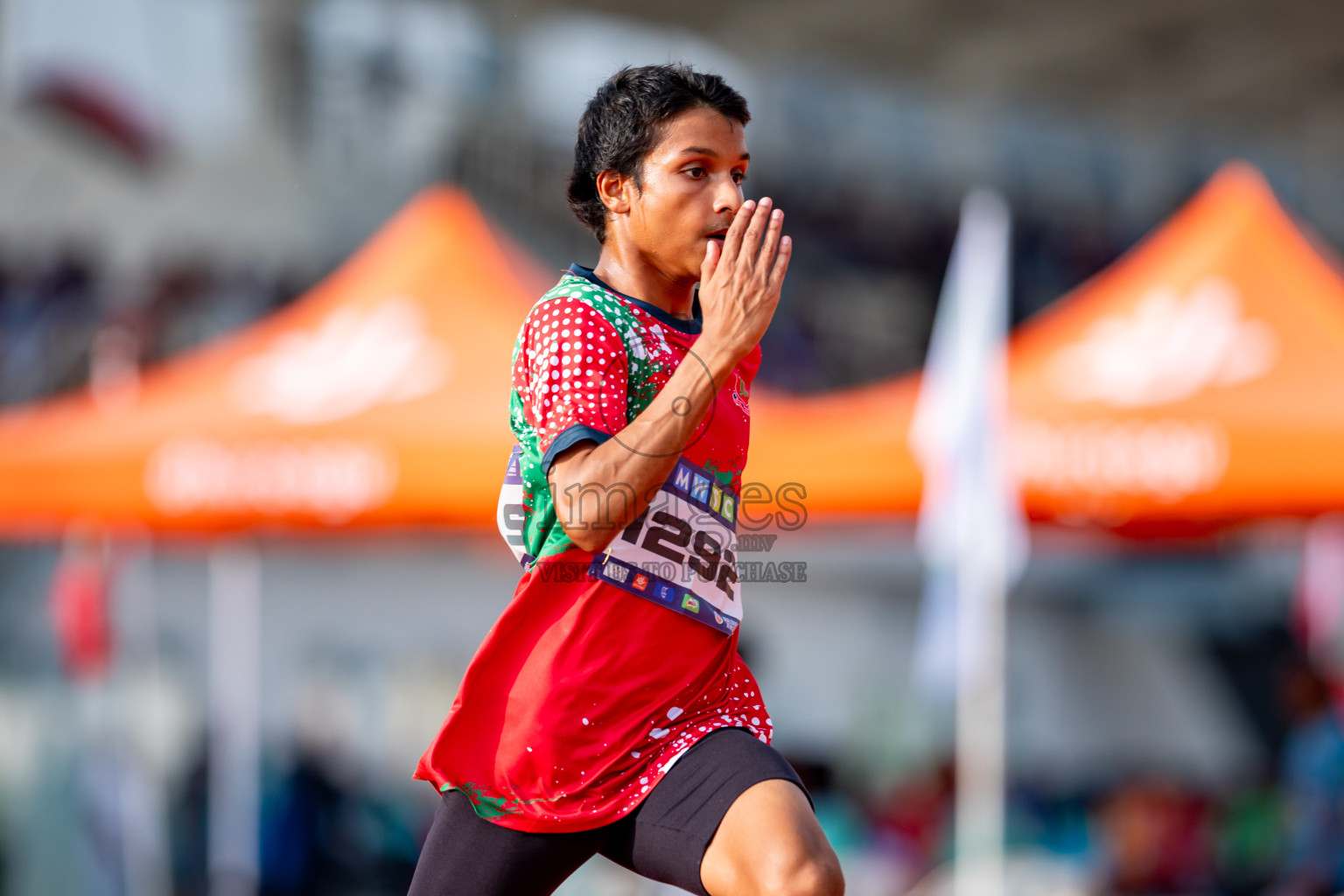 Day 6 of MWSC Interschool Athletics Championships 2024 held in Hulhumale Running Track, Hulhumale, Maldives on Thursday, 14th November 2024. Photos by: Nausham Waheed / Images.mv